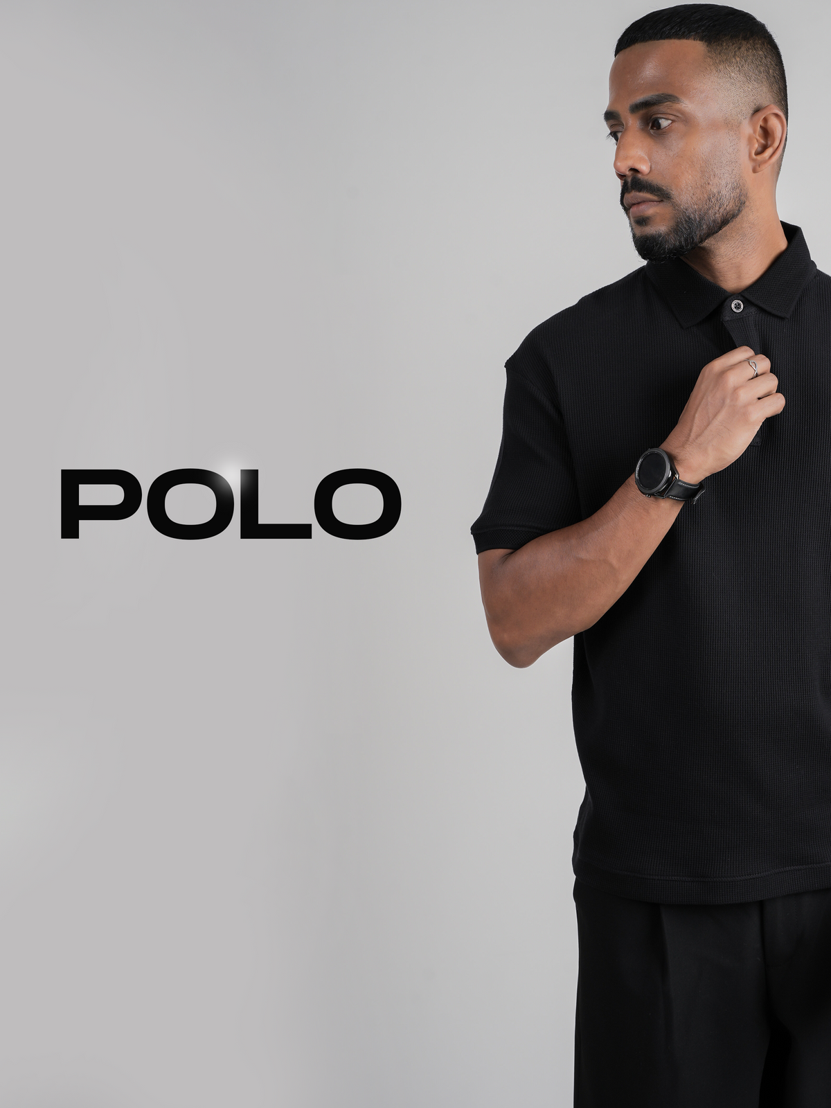 A Model wearing STREET82 - Sri Lanka Men's Polo T Shirt