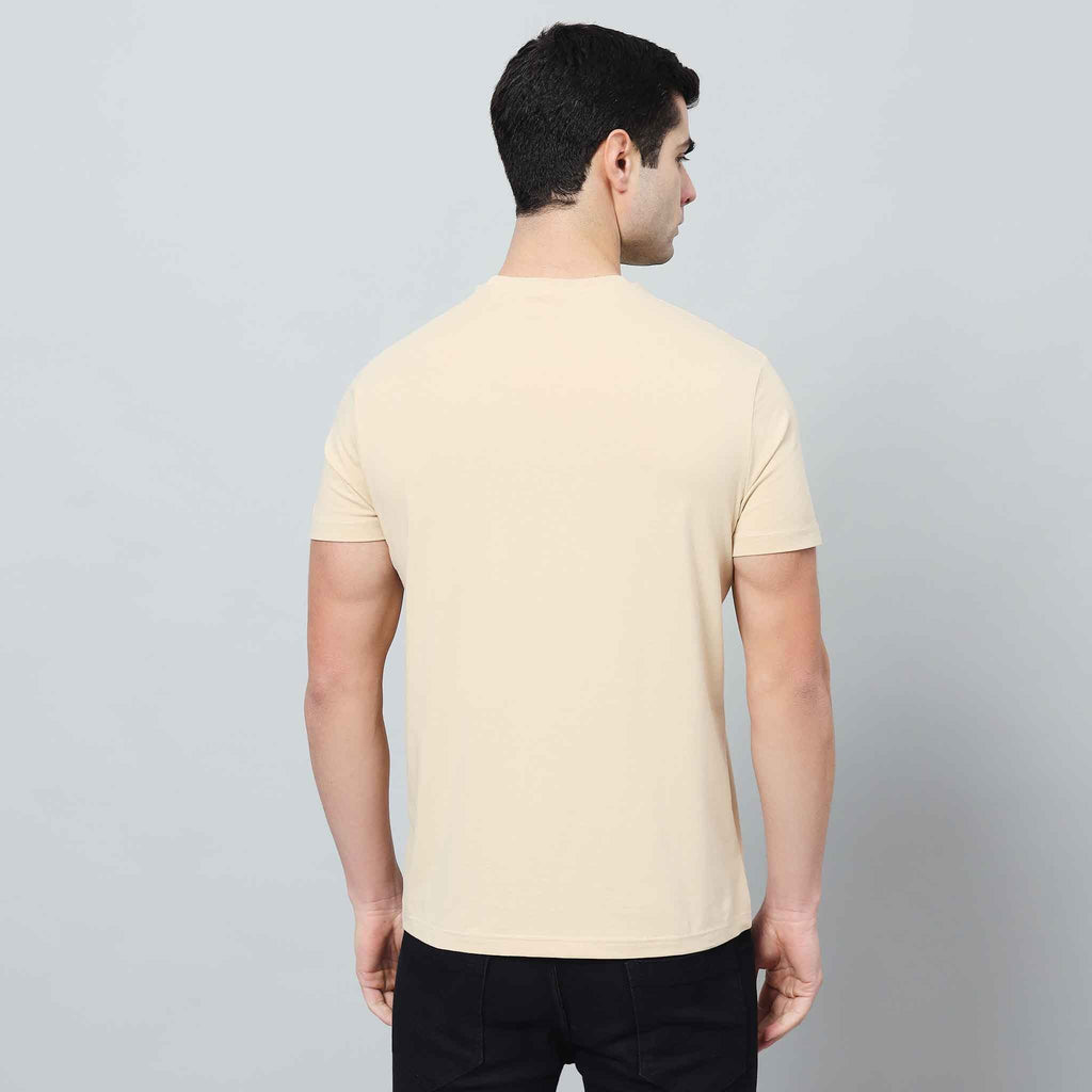 Regular Fit Crew Neck T-shirt - Front silicon print