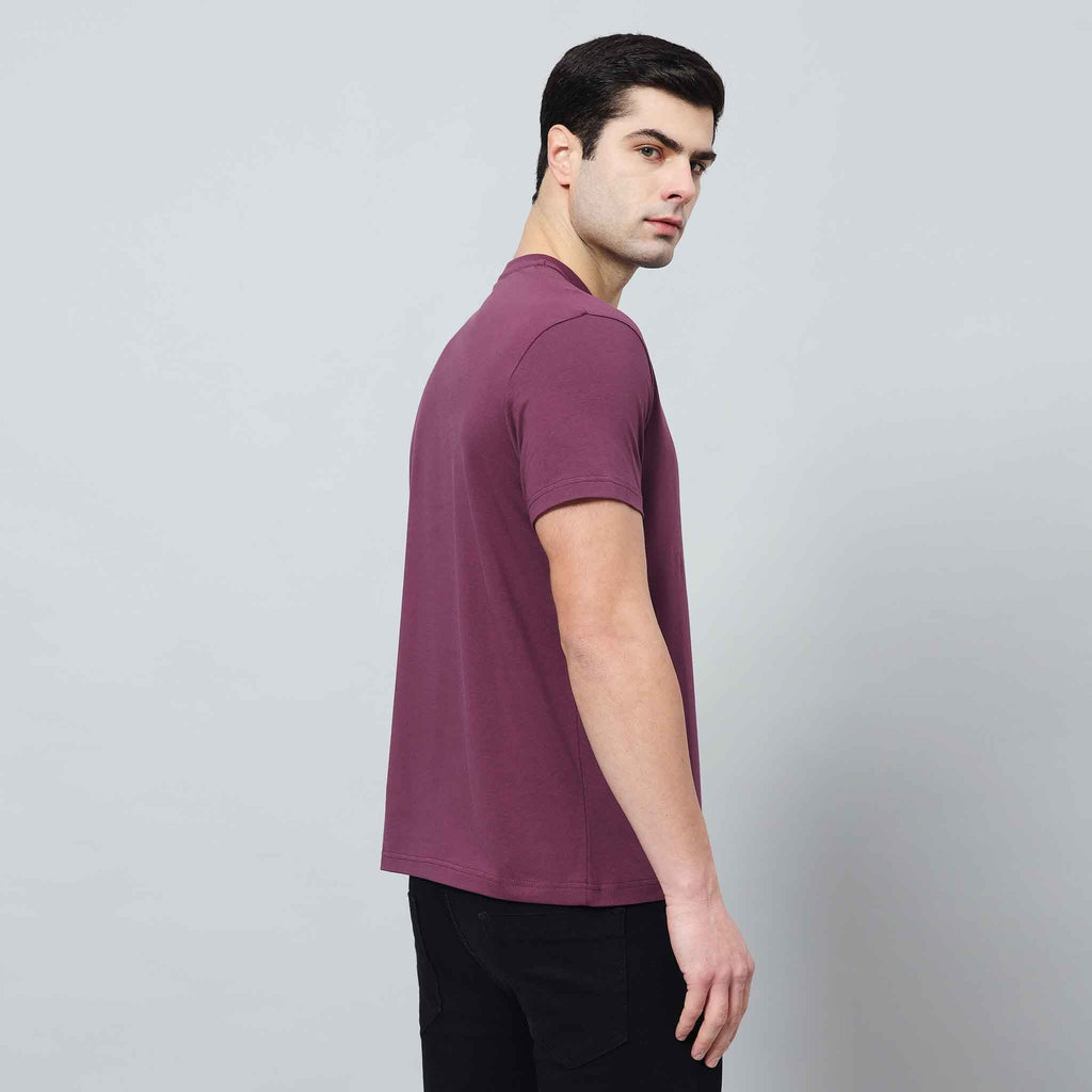 Regular Fit Crew Neck T-shirt with Circle Logo Print