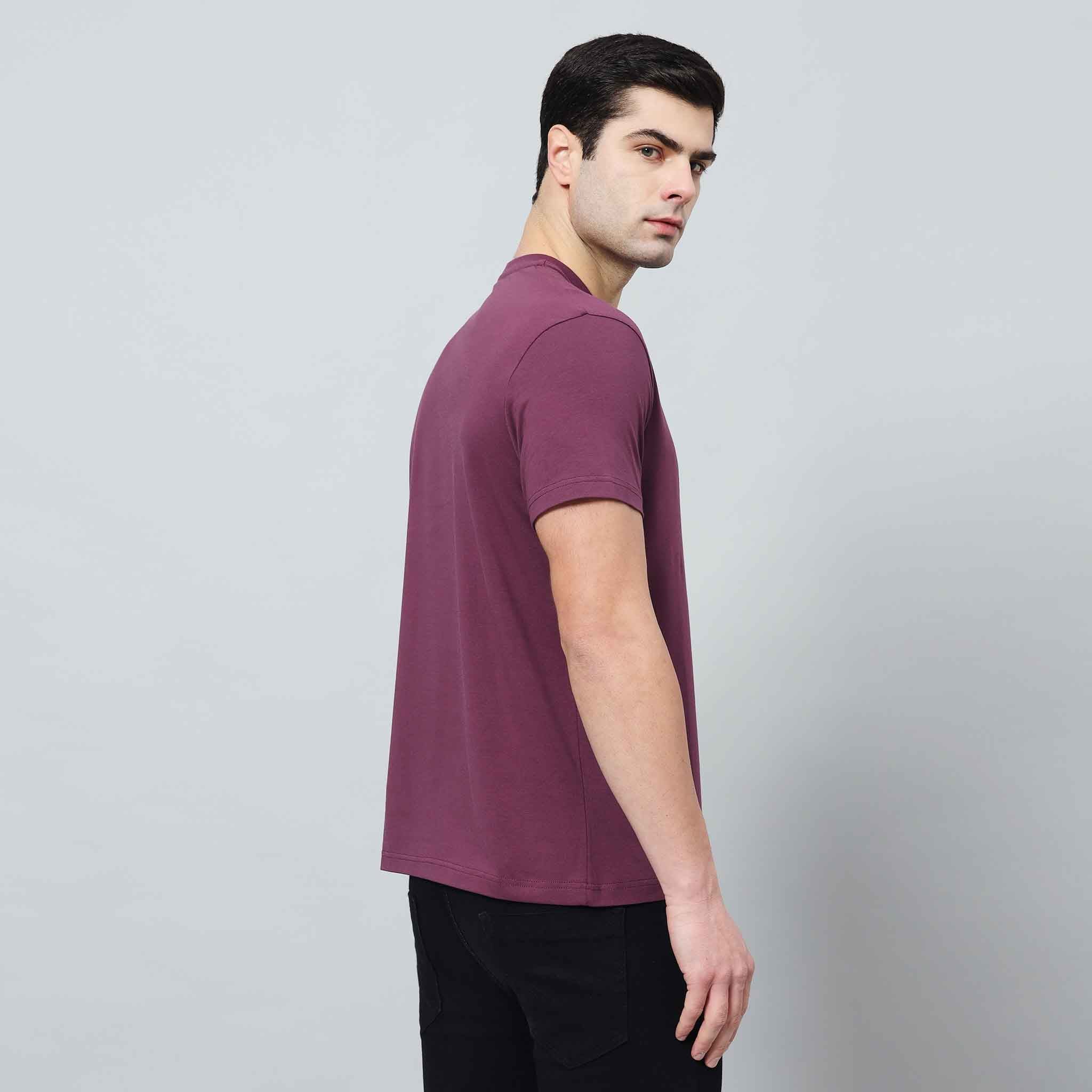 Regular Fit Crew Neck T-shirt with Circle Logo Print