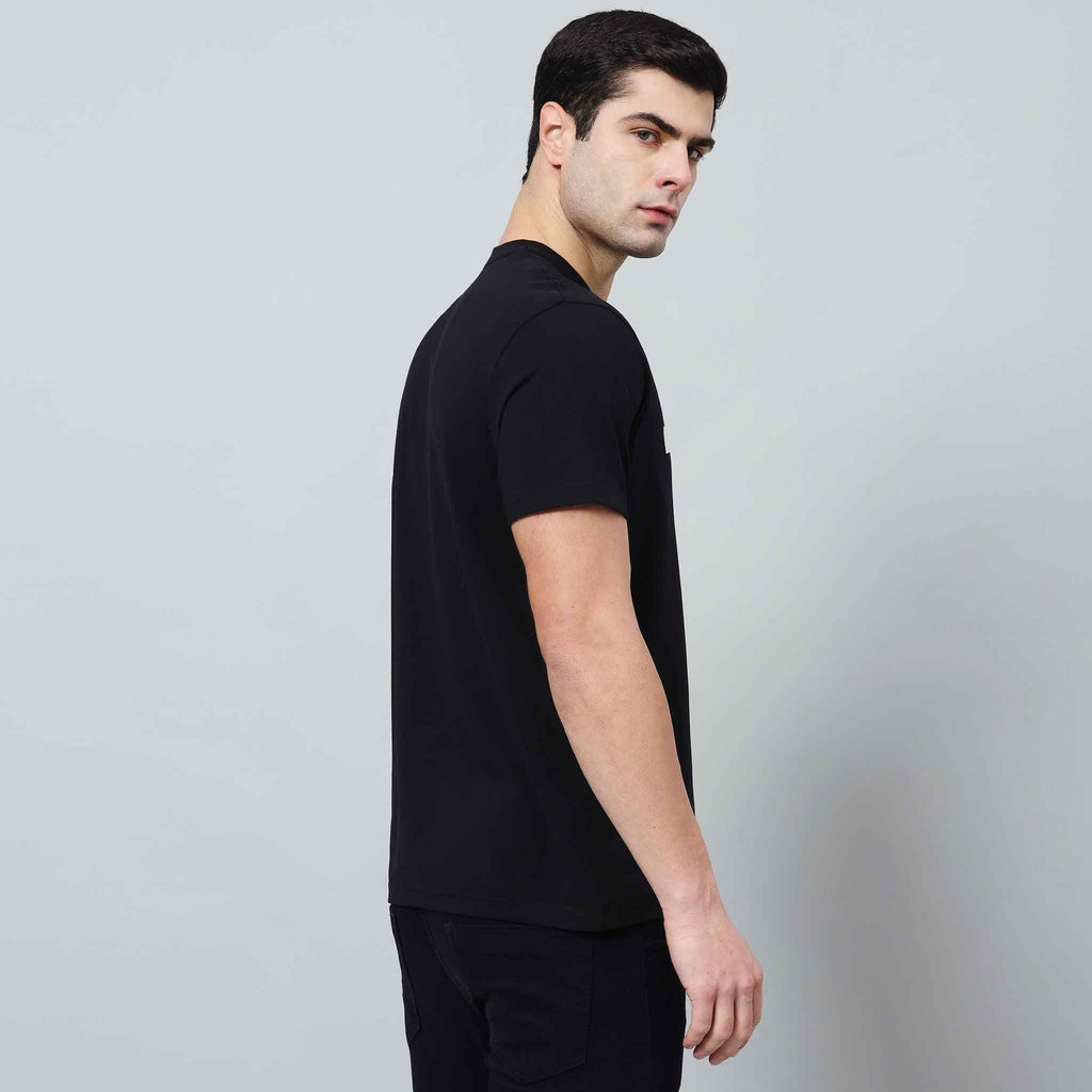 Regular Fit Crew Neck T-shirt - Silicon Logo Print