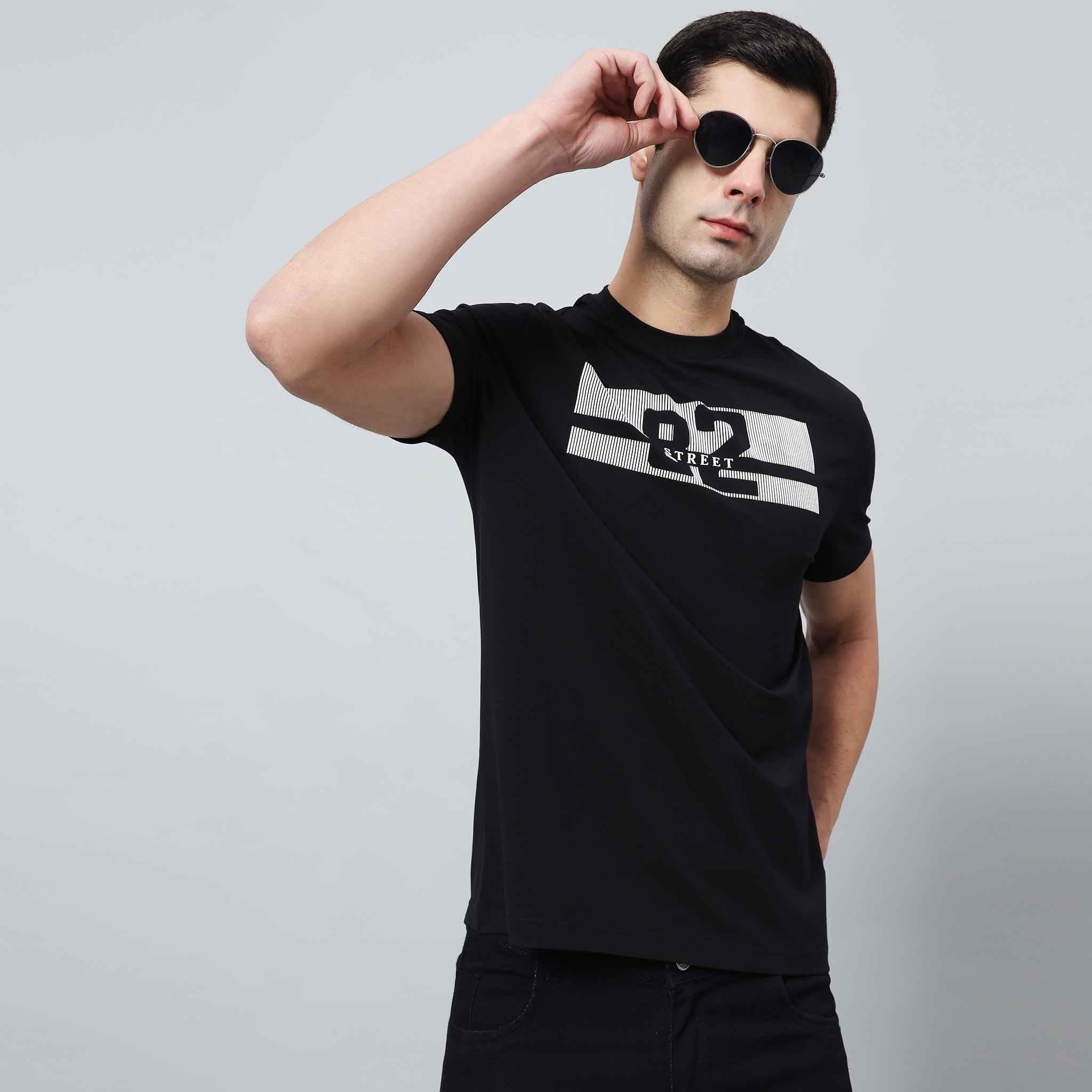 Regular Fit Crew Neck T-shirt - Silicon Logo Print