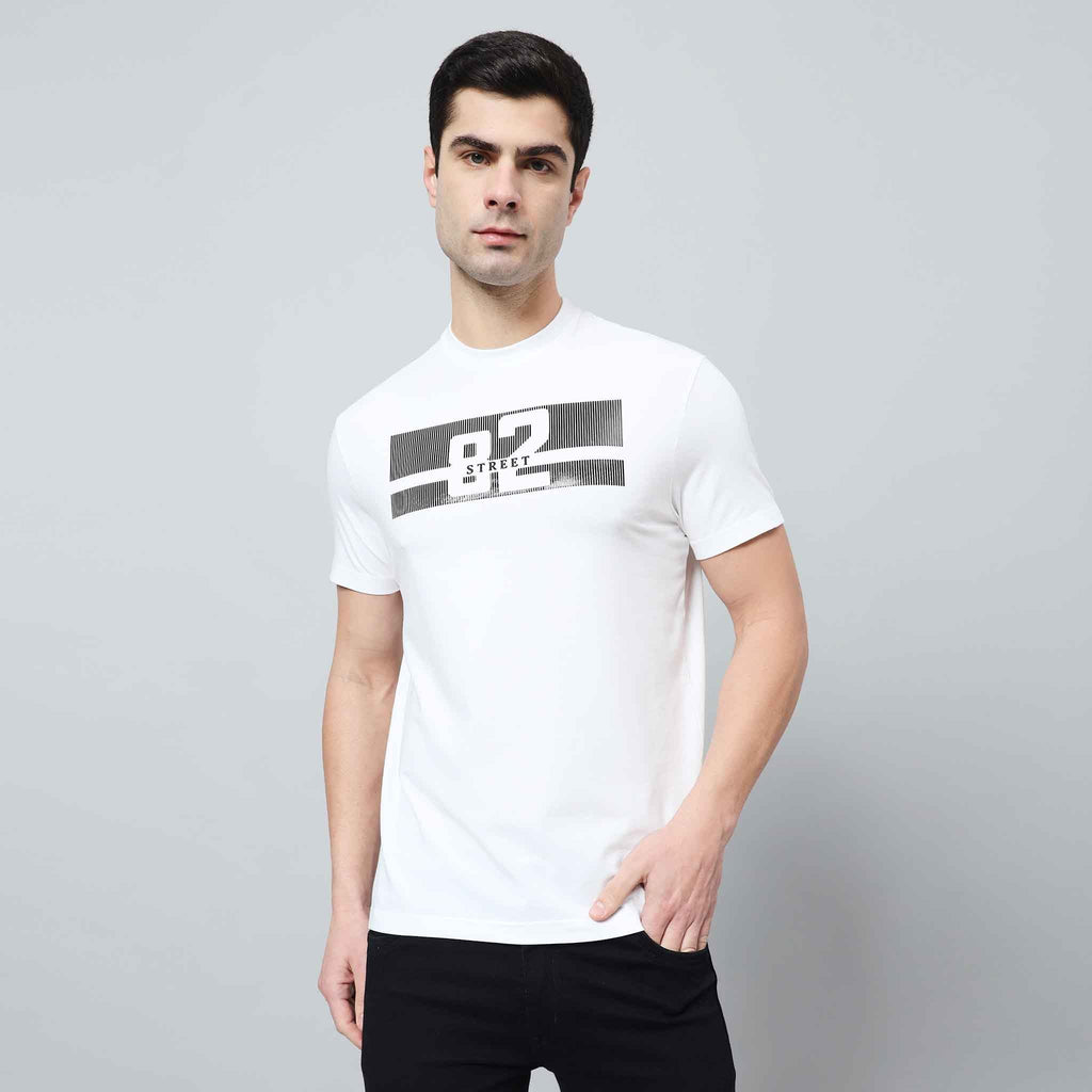 Regular Fit Crew Neck T-shirt - Silicon Logo Print