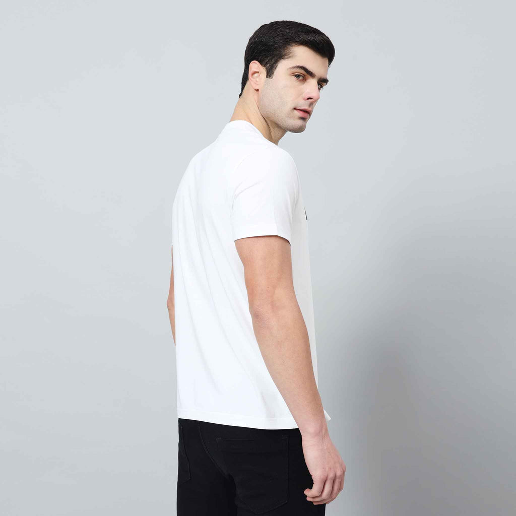 Regular Fit Crew Neck T-shirt - Silicon Logo Print