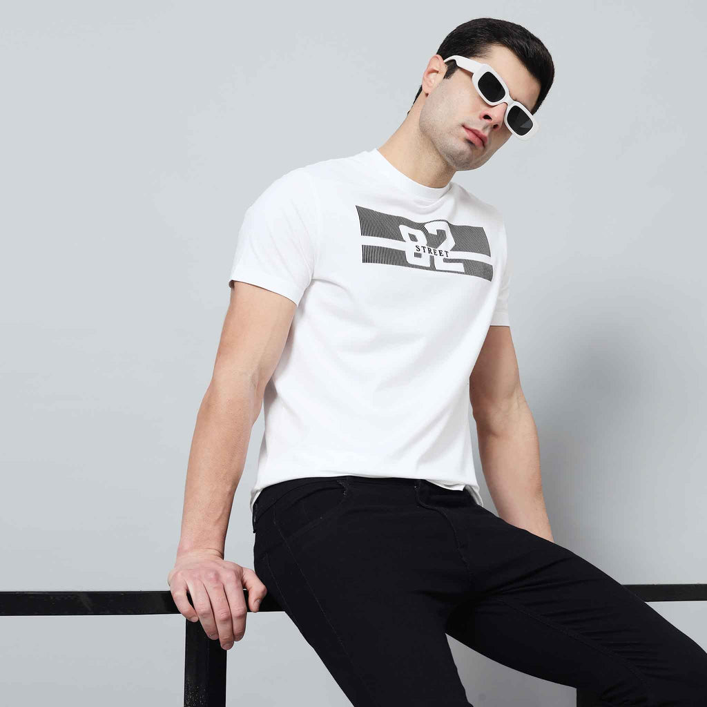 Regular Fit Crew Neck T-shirt - Silicon Logo Print