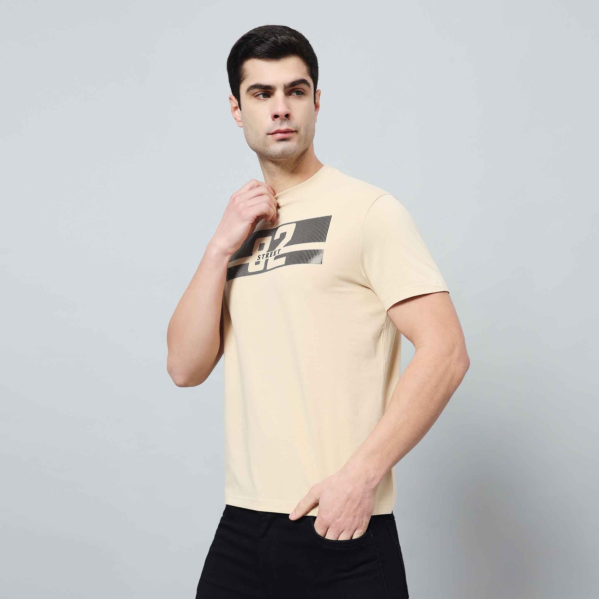 Regular Fit Crew Neck T-shirt - Silicon Logo Print