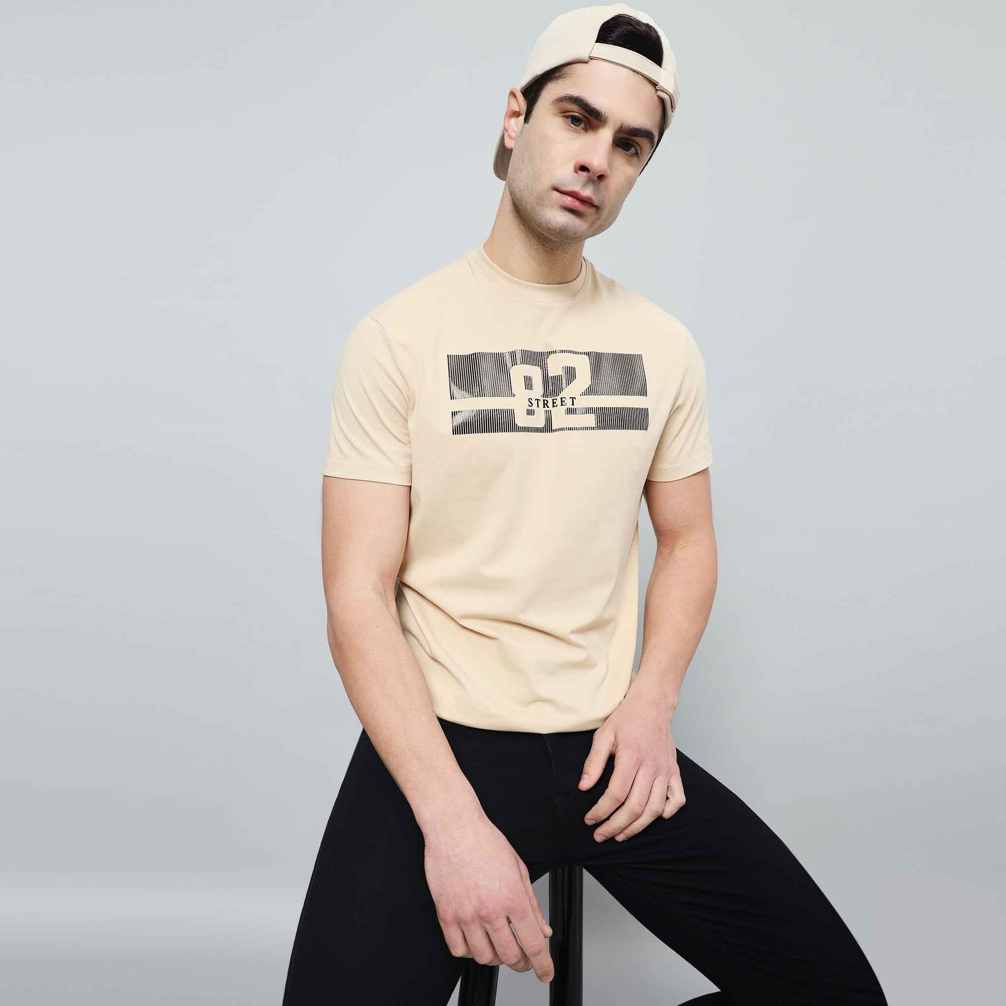 Regular Fit Crew Neck T-shirt - Silicon Logo Print