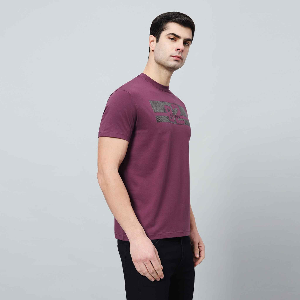 Regular Fit Crew Neck T-shirt - Silicon Logo Print