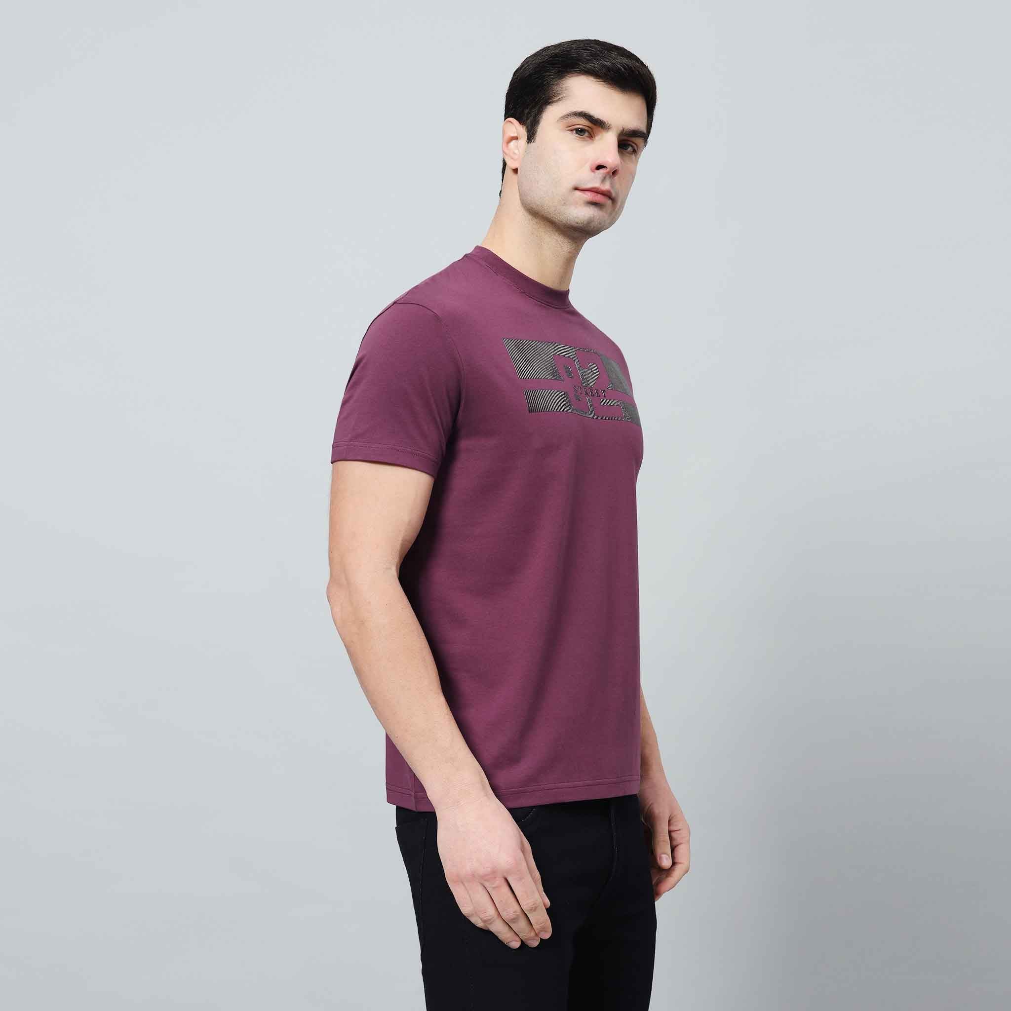 Regular Fit Crew Neck T-shirt - Silicon Logo Print