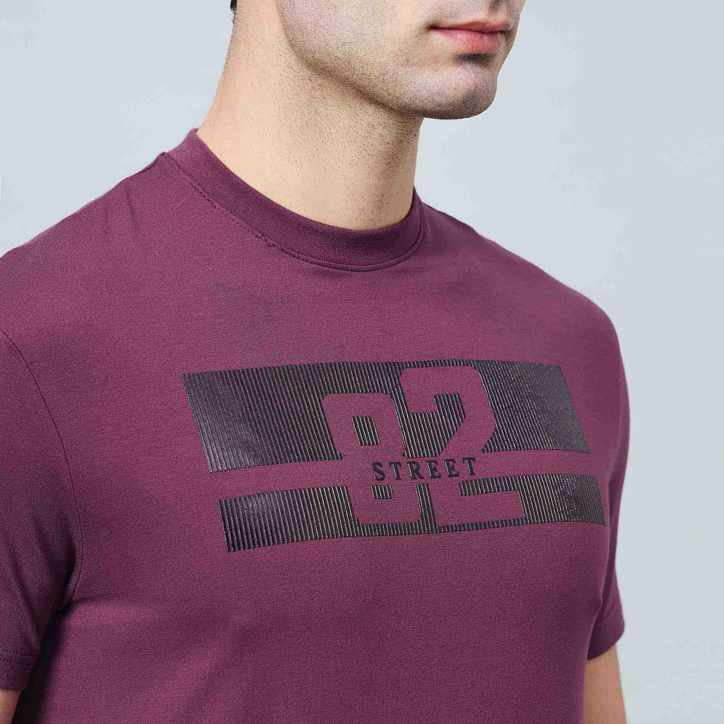 Regular Fit Crew Neck T-shirt - Silicon Logo Print