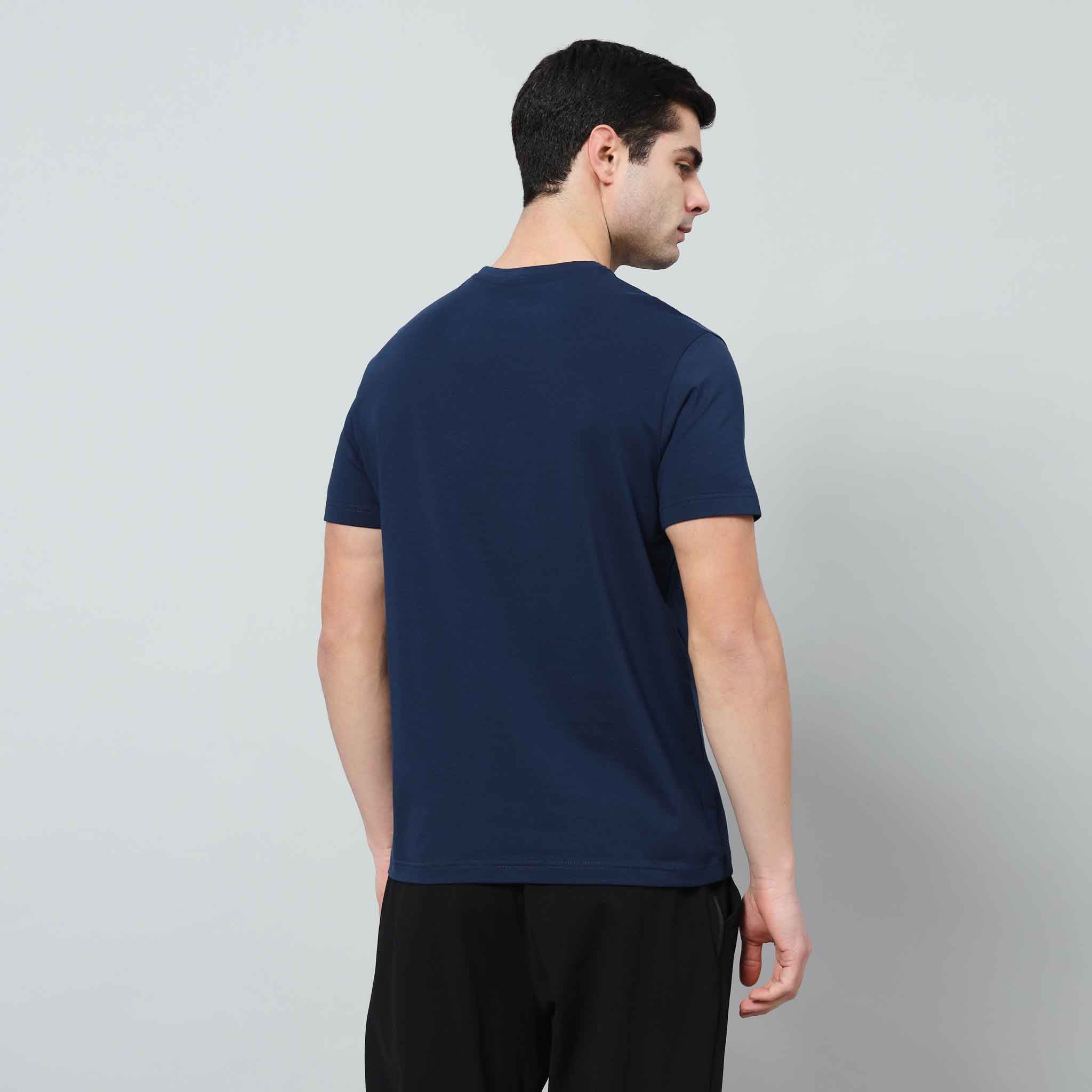 Regular Fit Crew Neck T-Shirt - Street82 Wording with Background Print