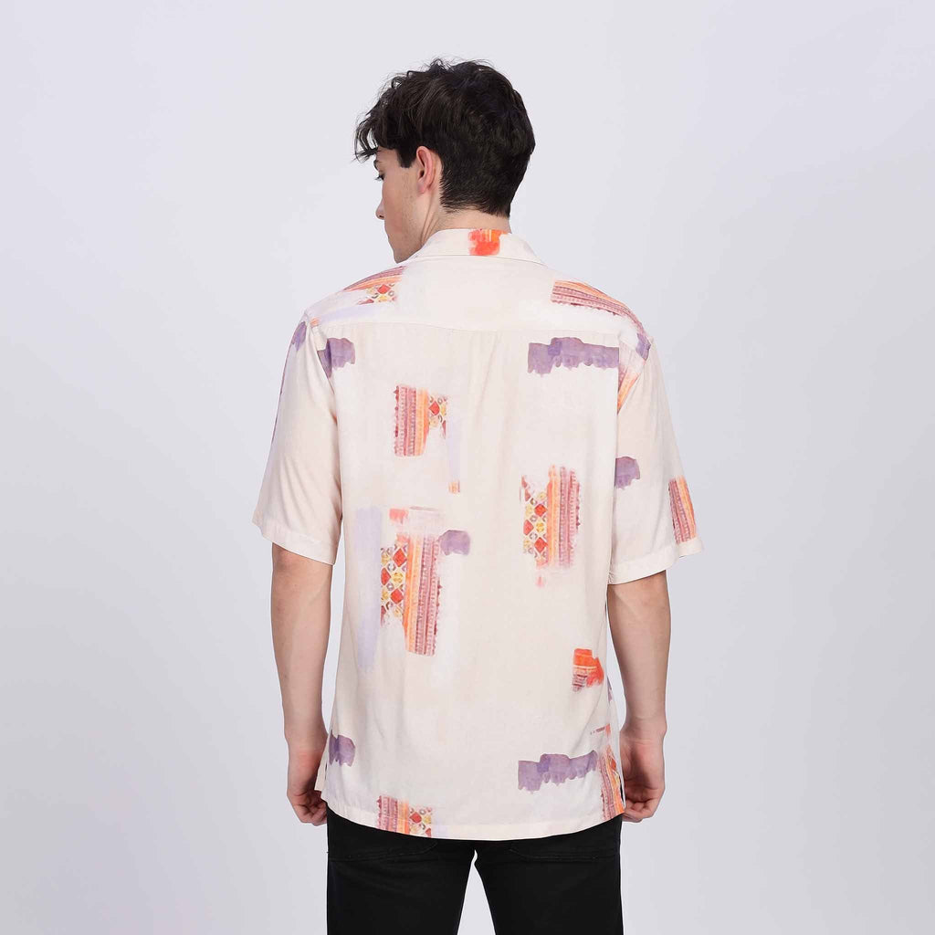 Multi-colored Printed Casual shirt mens