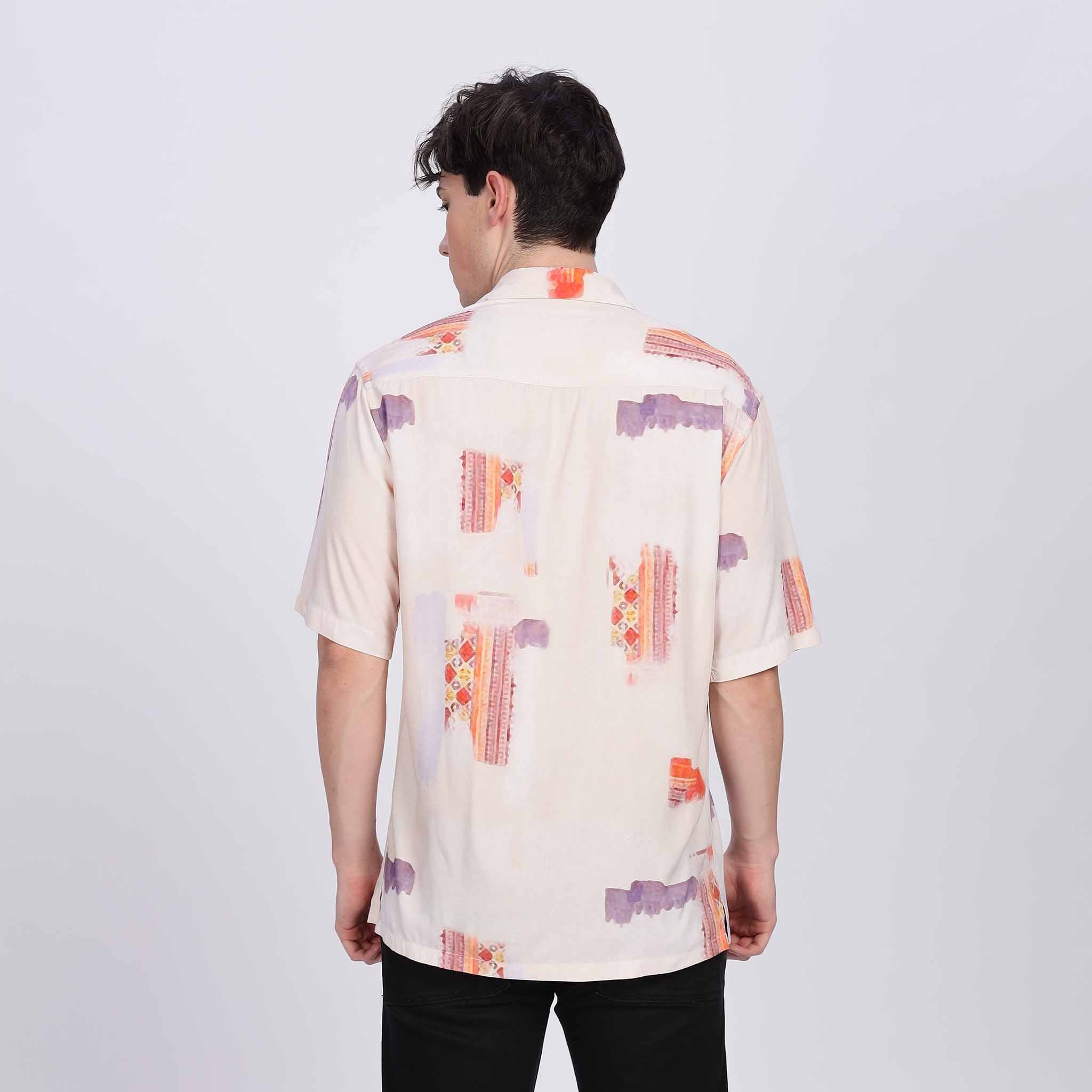 Multi-colored Printed Casual shirt mens