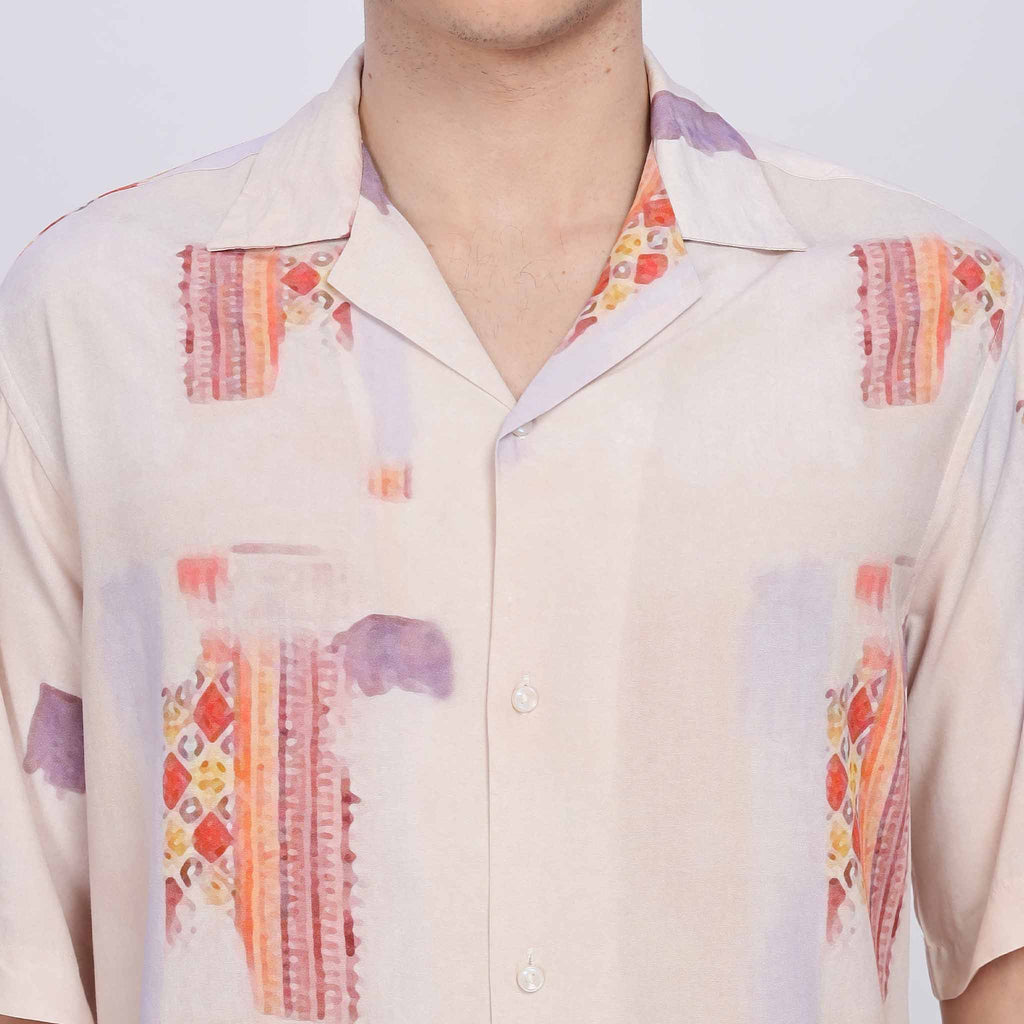 Multi-colored Printed Casual shirt mens