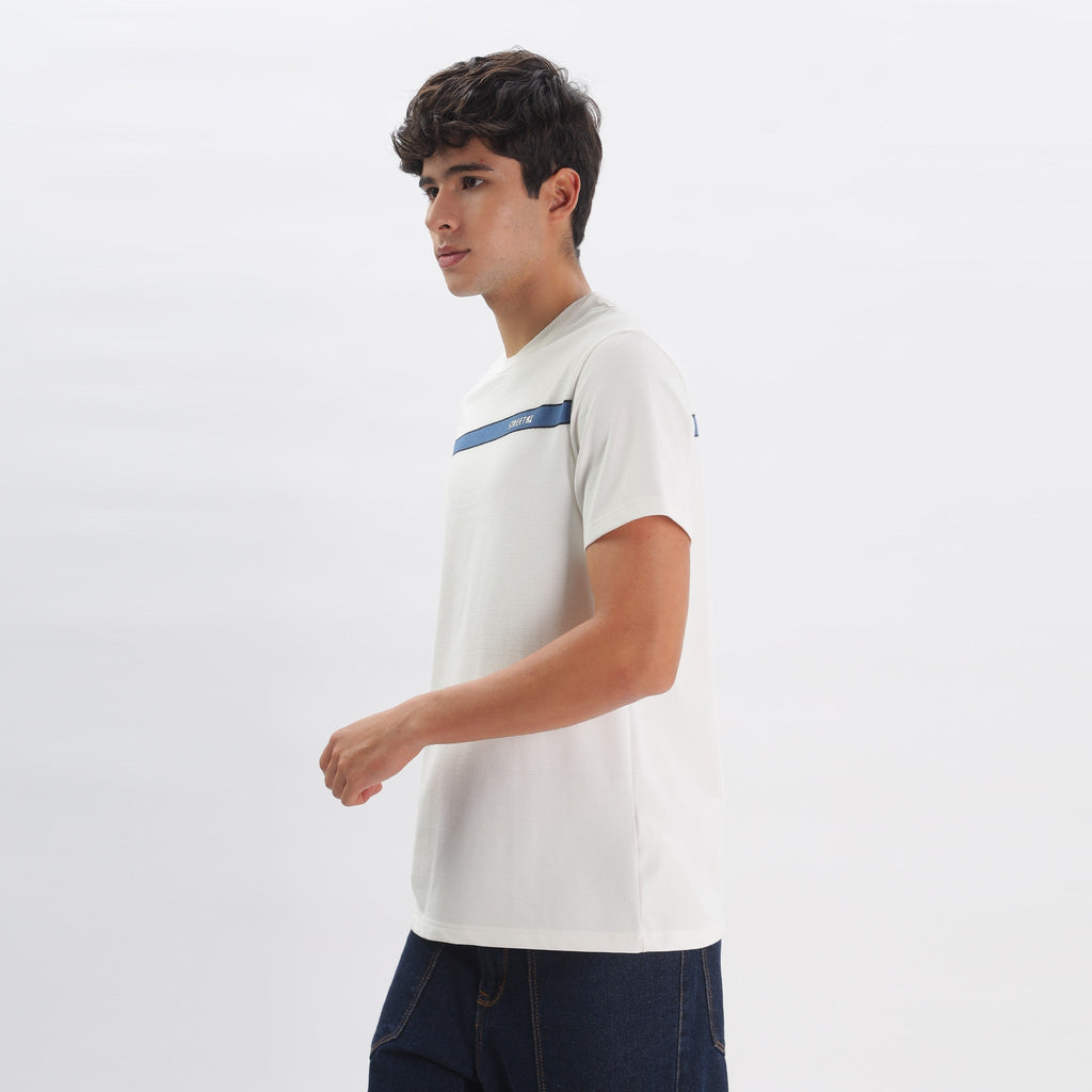 Regular Crew Neck T-shirt - Horizontal  Graphic Print