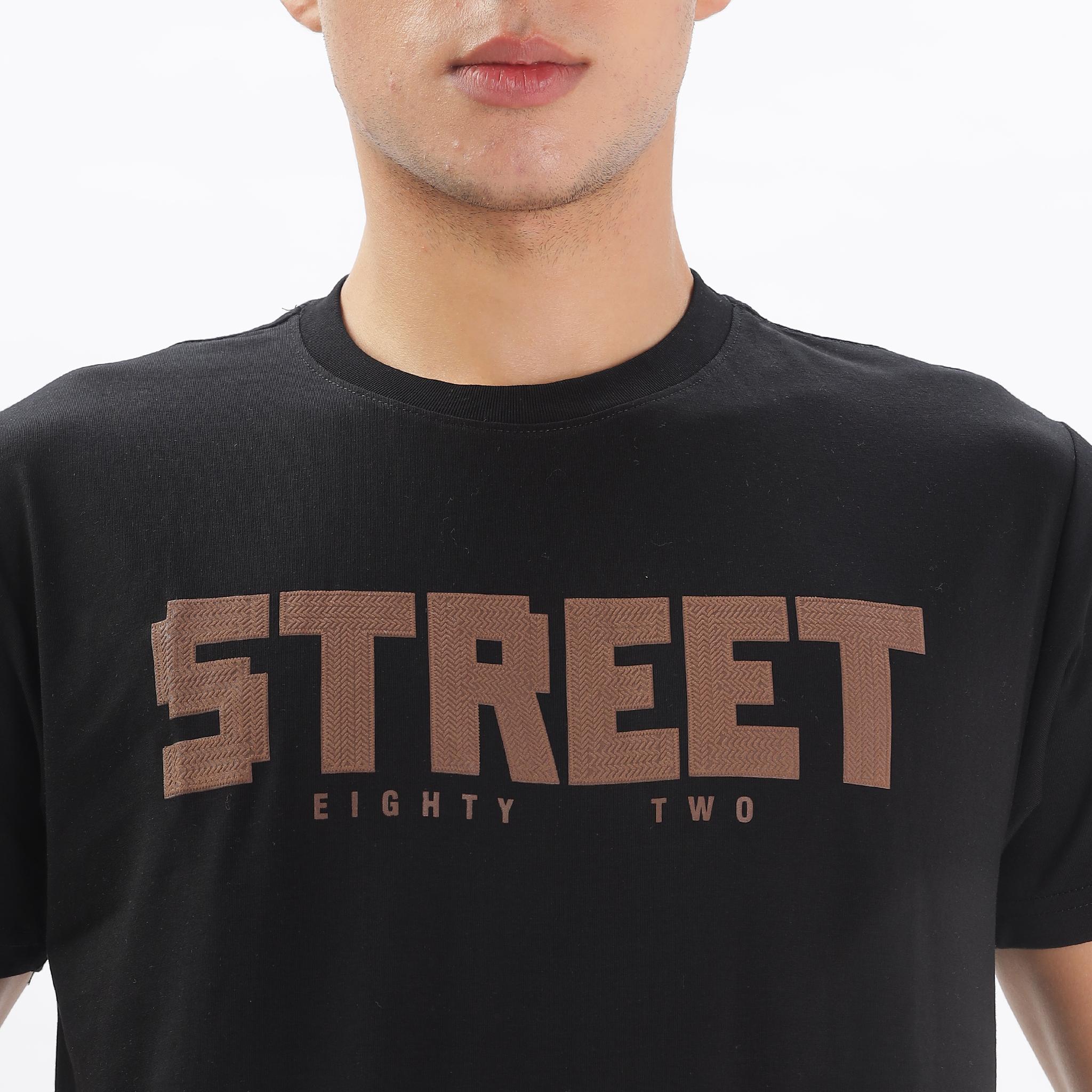 Mens Regular Fit Crew Neck T-shirt - Textured Print