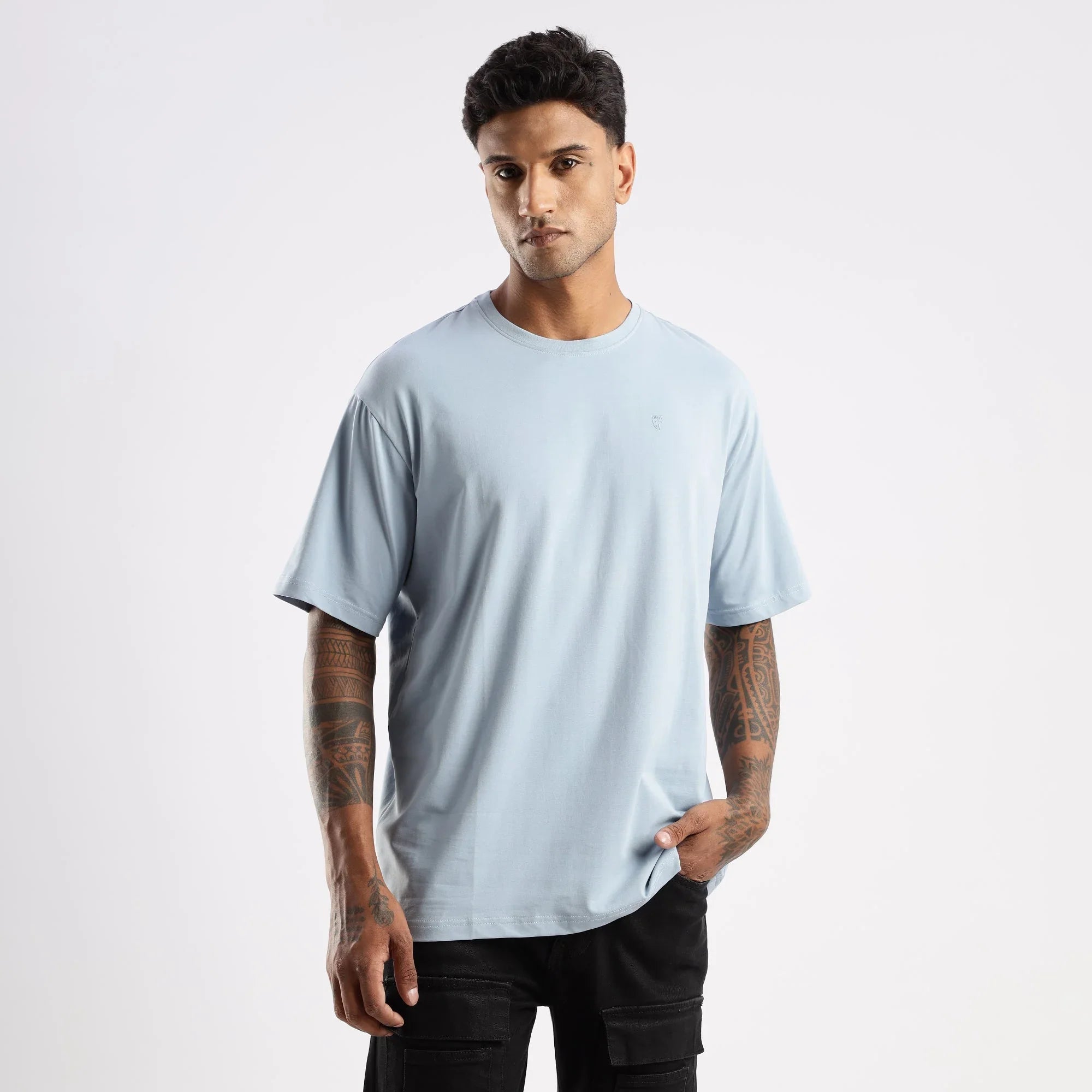 Plain Ashley Blue Oversized essential t-shirt