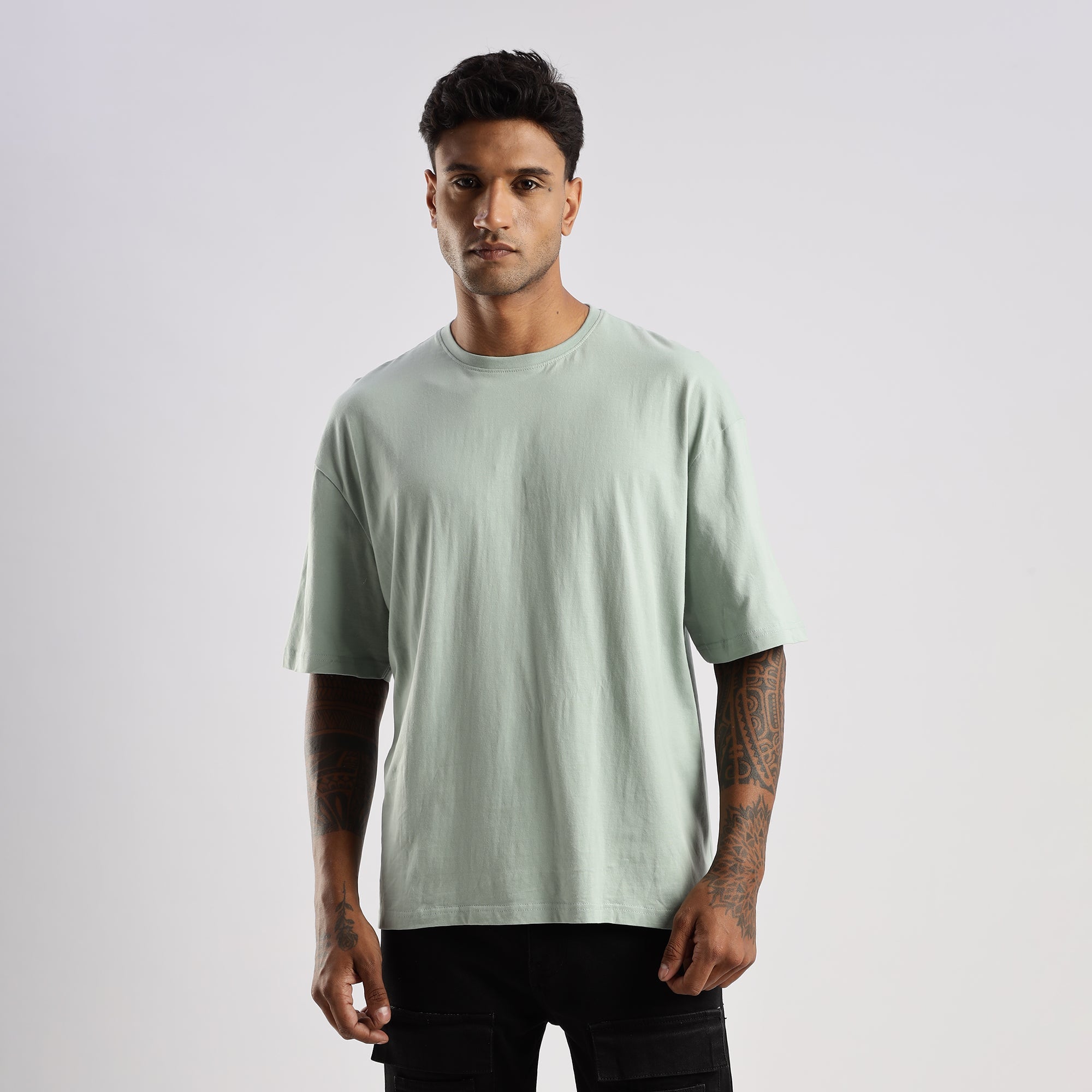 Unisex Rubber Print Embroidery Oversized T shirt