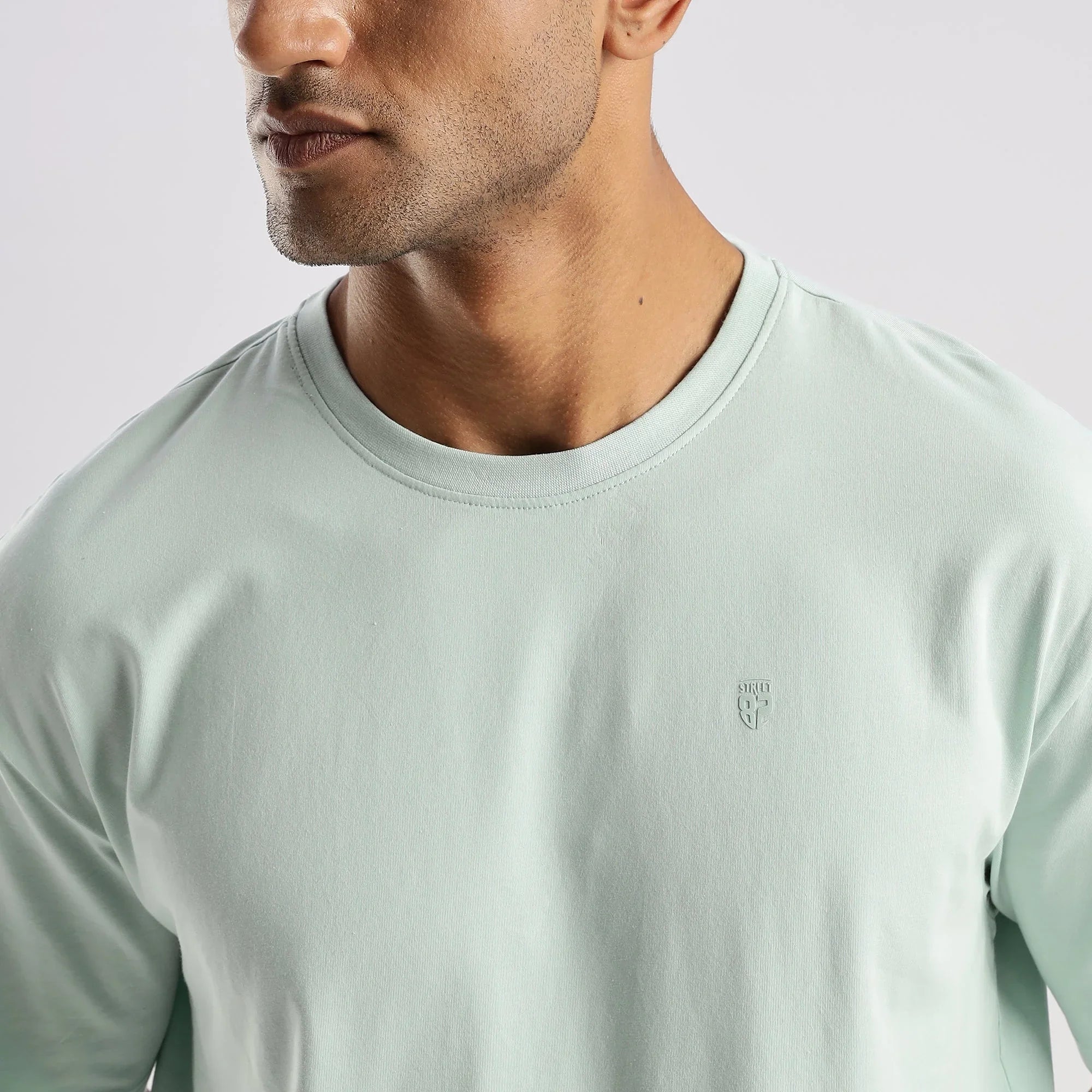 Plain Blue Haze Oversized essential t-shirt