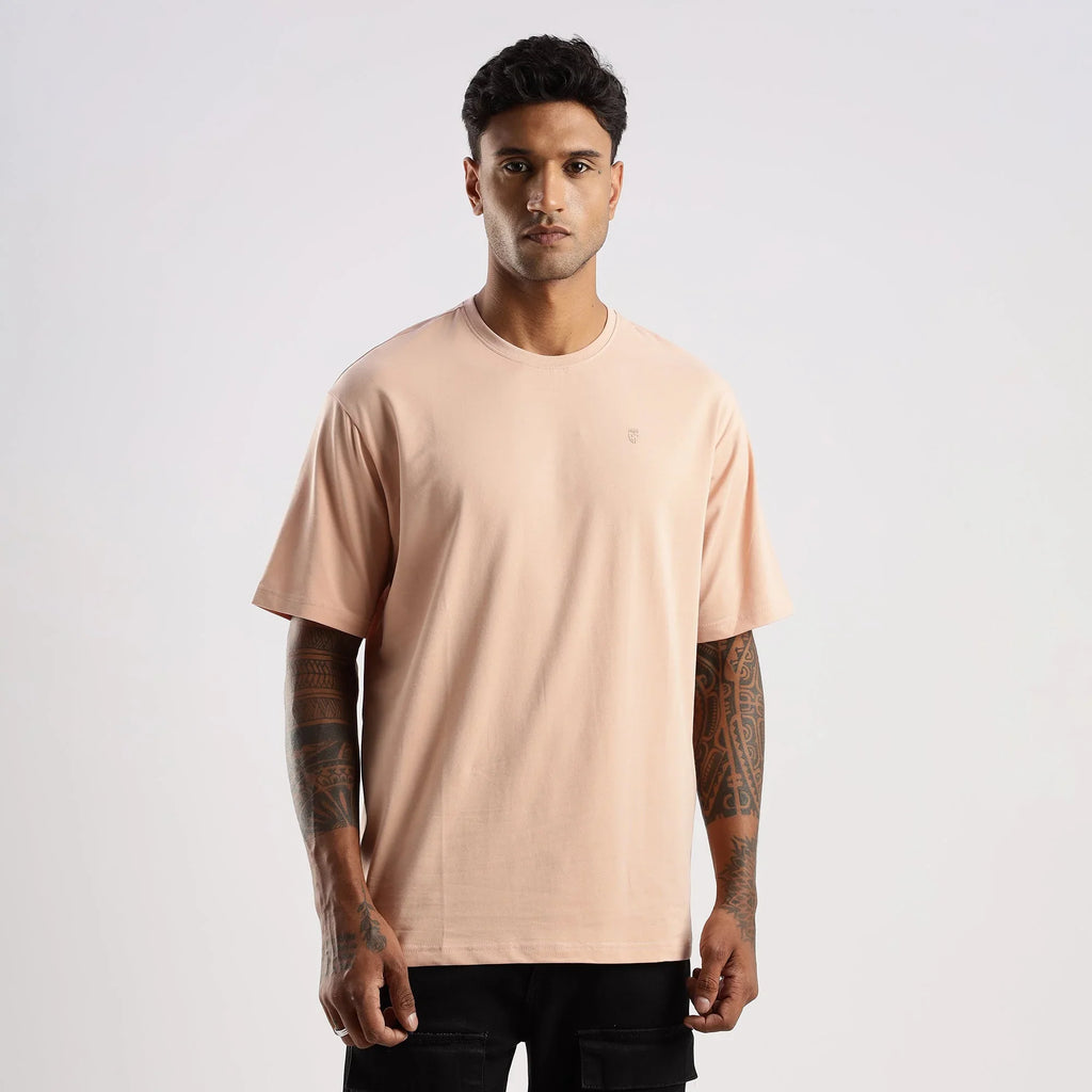 Plain Mahogany Rose Oversized  essential t-shirt