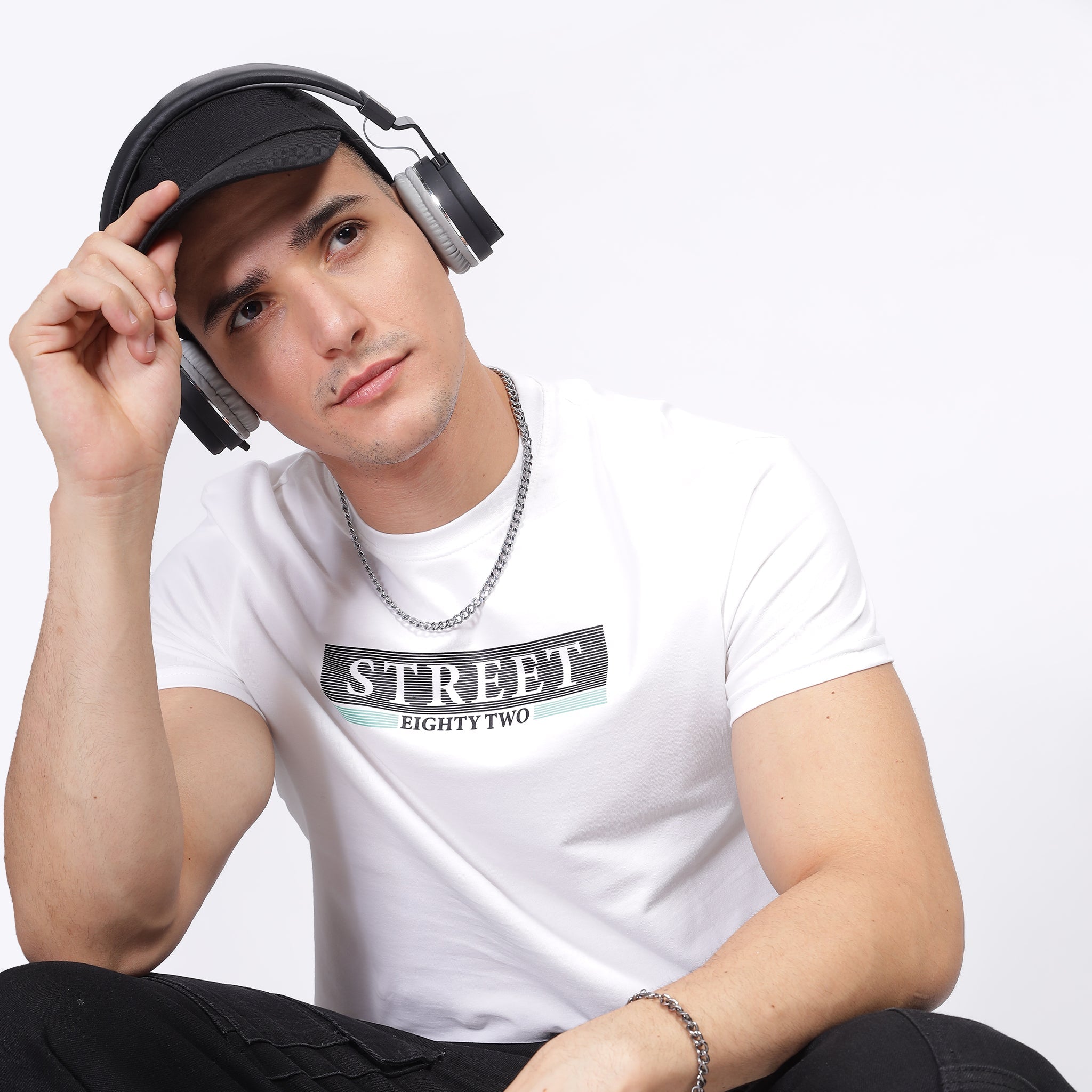 Regular Fit Crew Neck T-shirt - Street82 front print