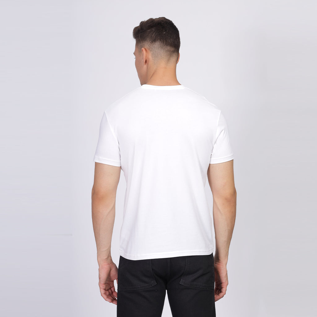 Regular Fit Crew Neck T-shirt - Street82 dash lines front print