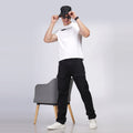 Regular Fit Crew Neck T-shirt - Street82 dash lines front print
