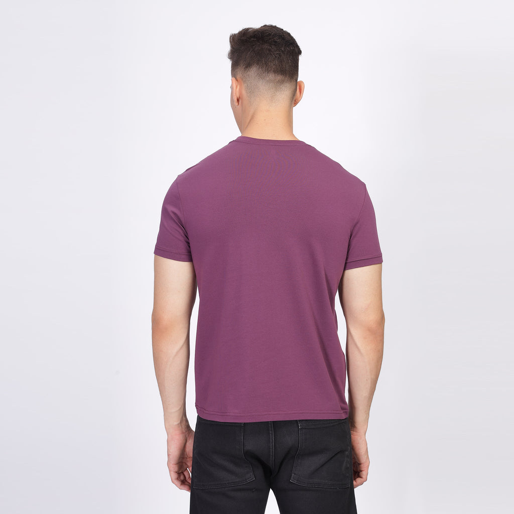 Regular Fit Crew Neck T-shirt - Street82 dash lines front print