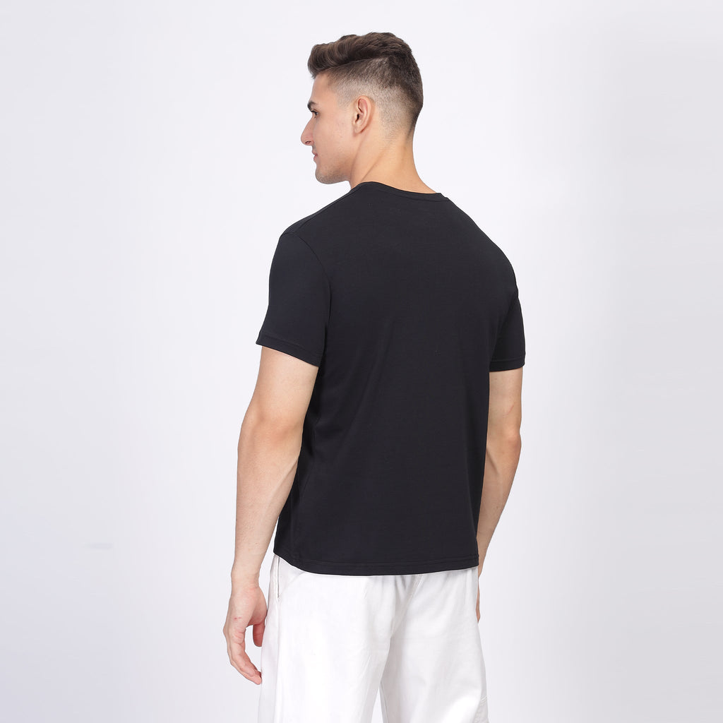 Regular Fit Crew Neck T-shirt - Street82 dash lines front print