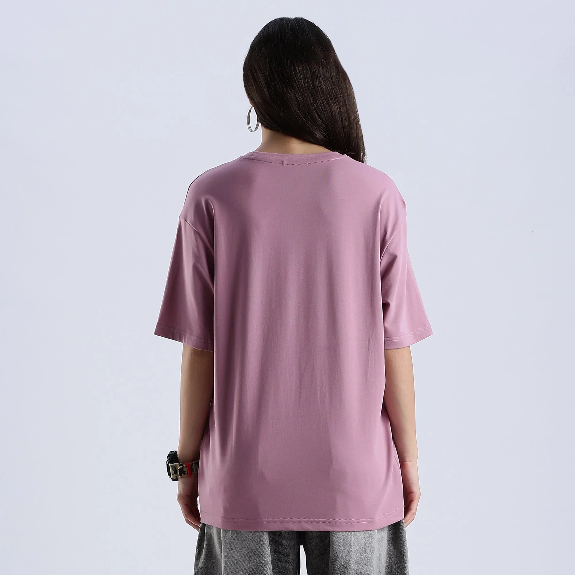 Plain Dusty Orchid Oversized essential t-shirt