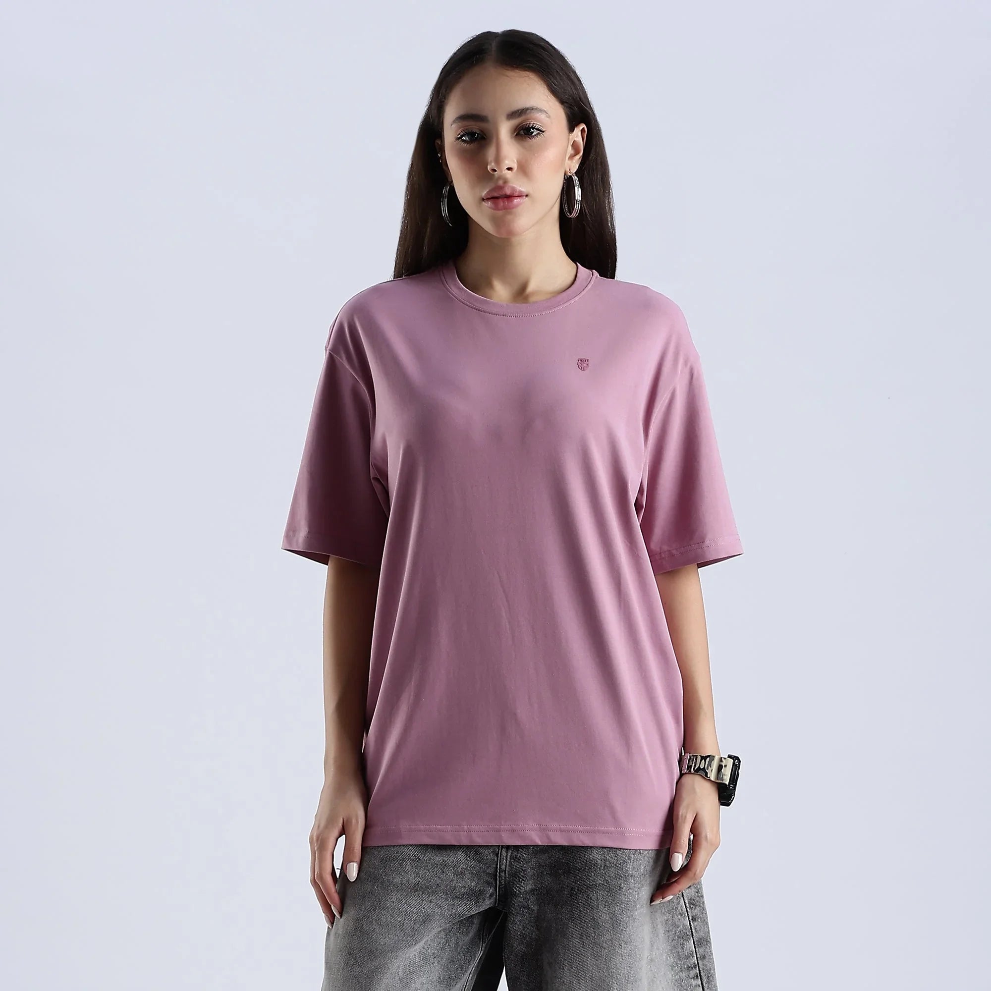 Plain Dusty Orchid Oversized essential t-shirt