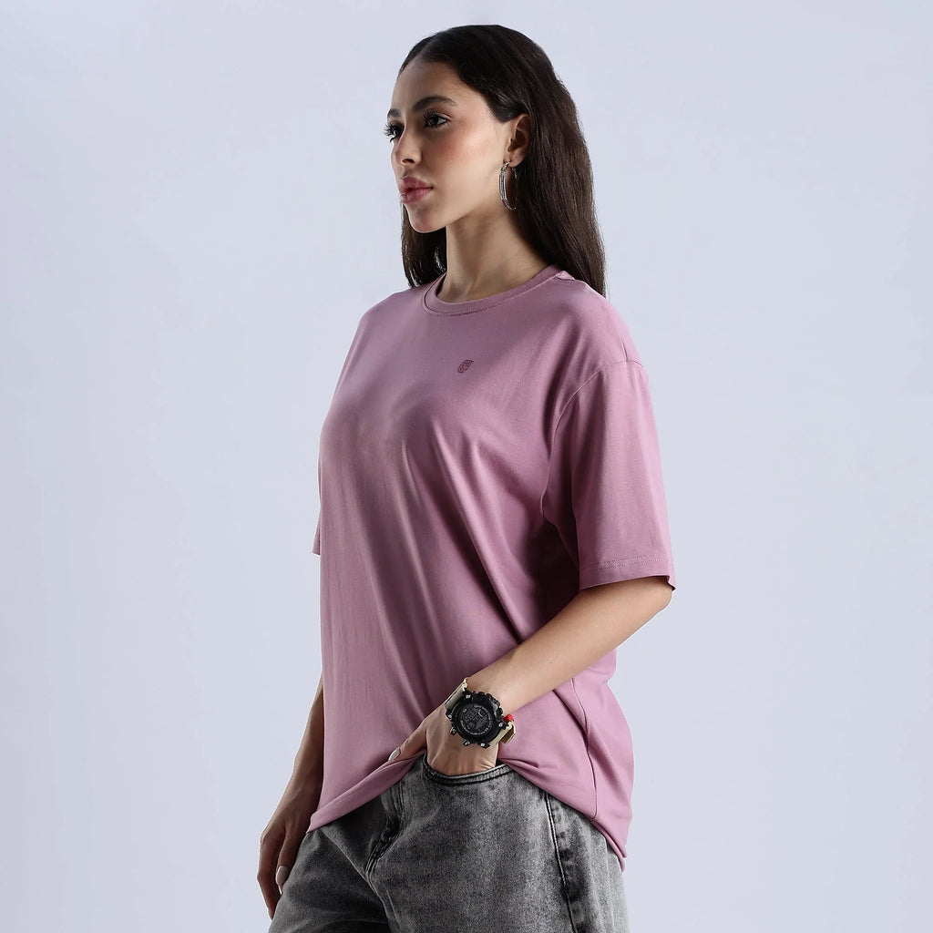 Plain Dusty Orchid Oversized essential t-shirt