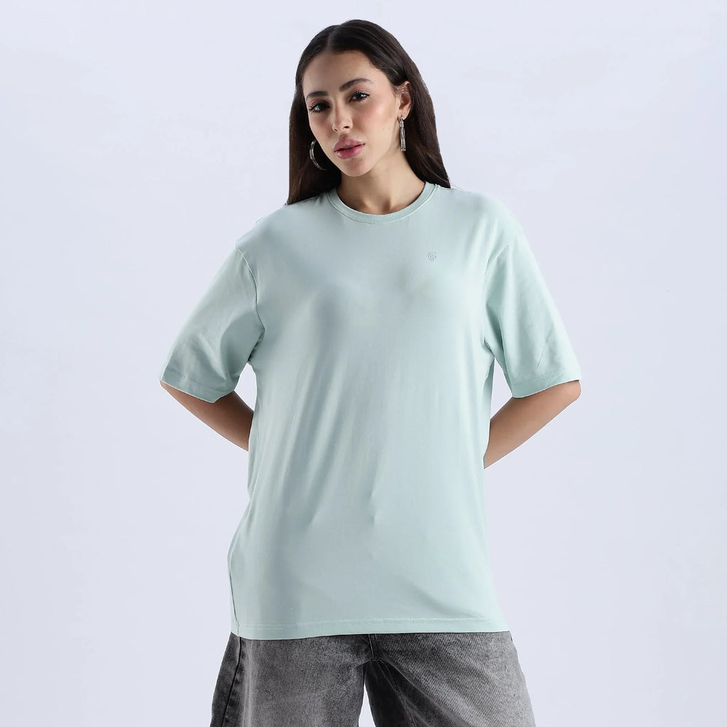 Plain Blue Haze Oversized essential t-shirt