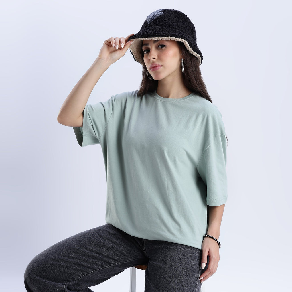 Unisex Rubber Print Embroidery Oversized T shirt