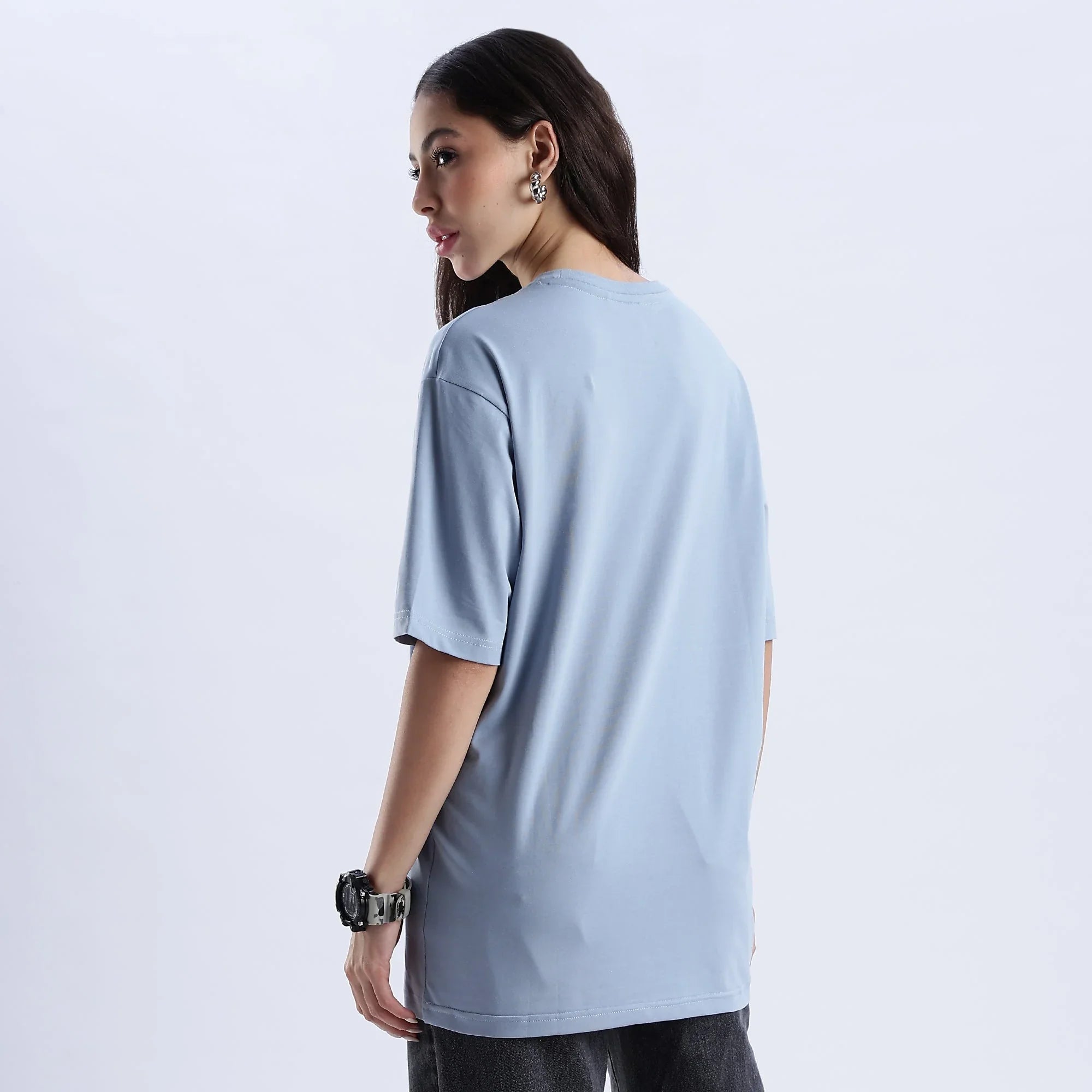 Plain Ashley Blue Oversized essential t-shirt