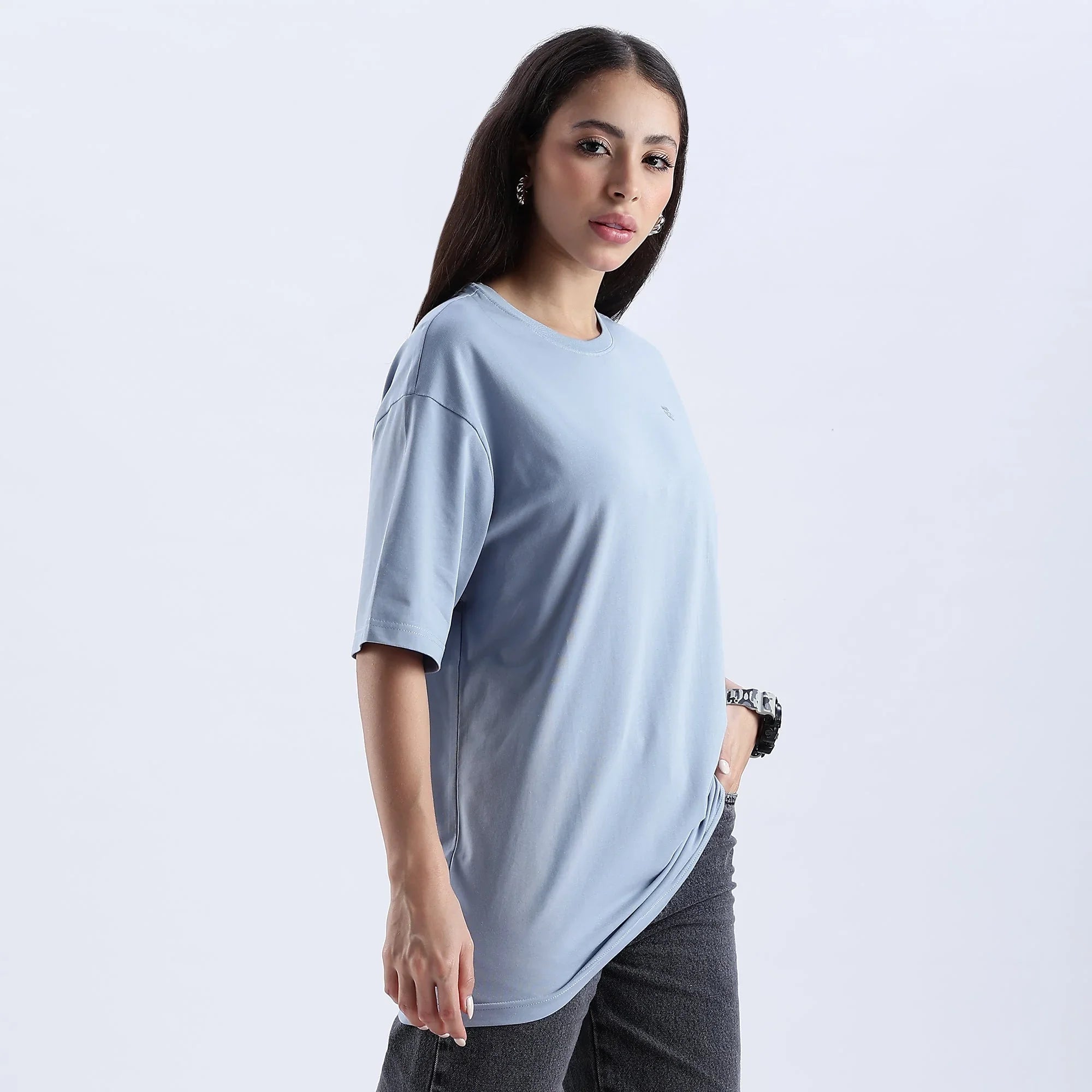 Plain Ashley Blue Oversized essential t-shirt
