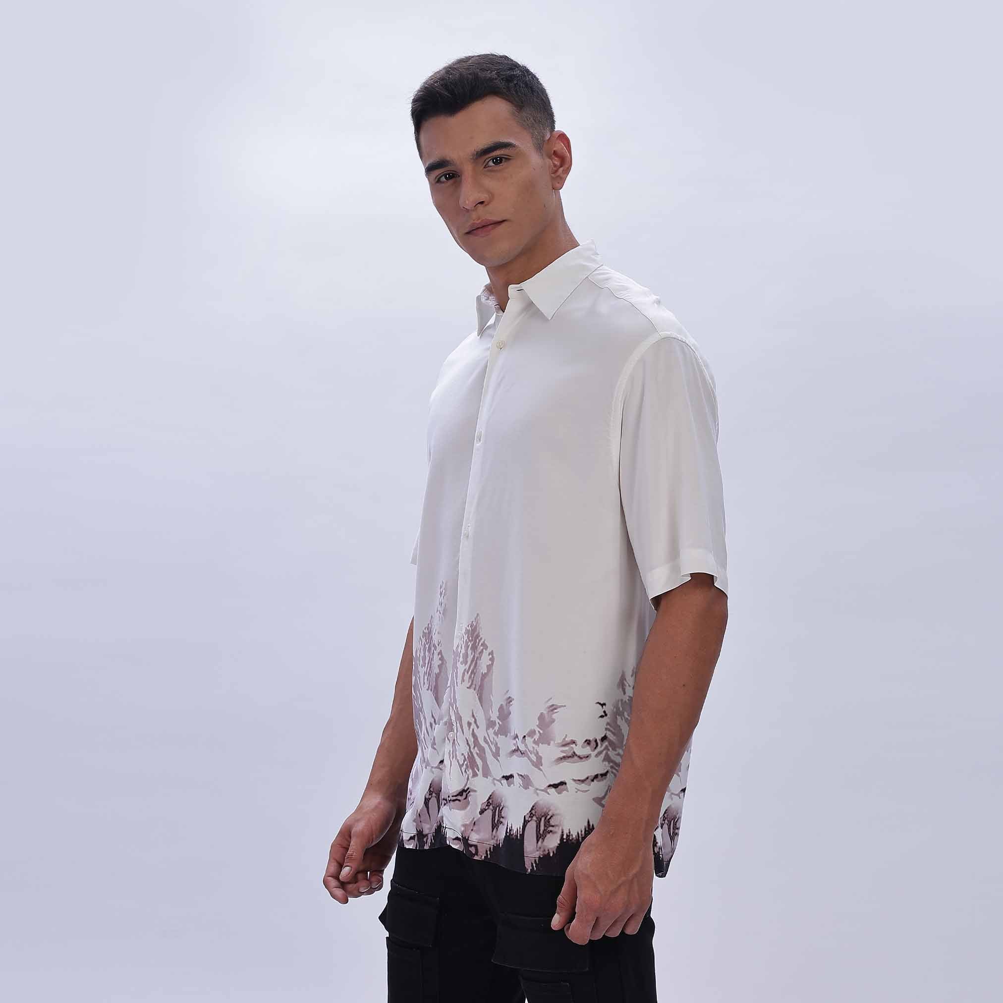 Men's Retro Aesthetic Stand Collar Short Sleeve