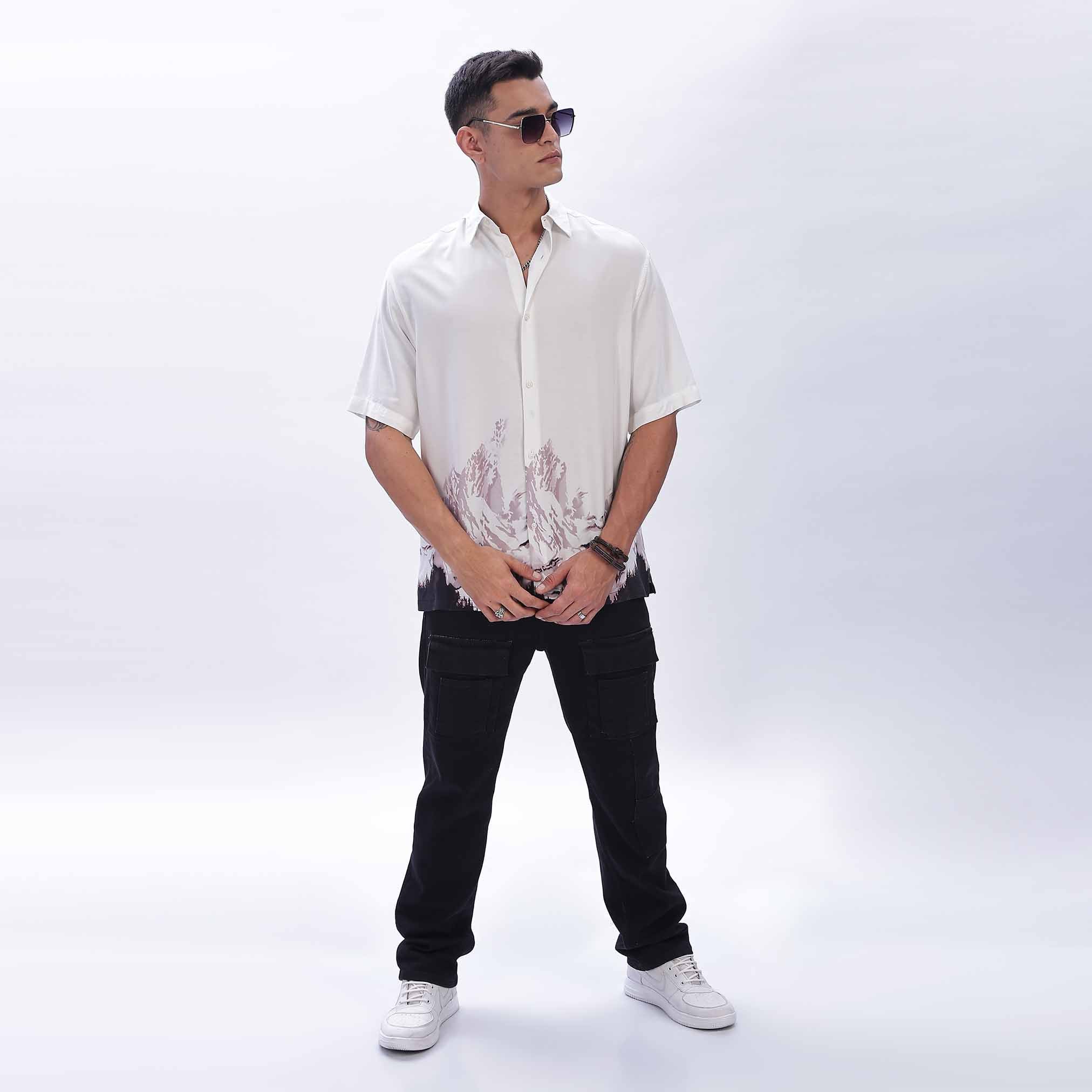 Men's Retro Aesthetic Stand Collar Short Sleeve