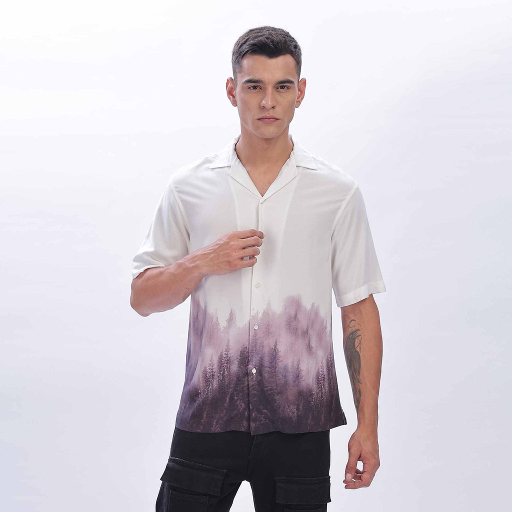 men's Short Sleeve Printed Shirt