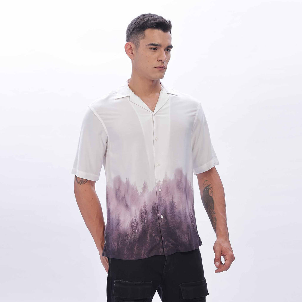 men's Short Sleeve Printed Shirt