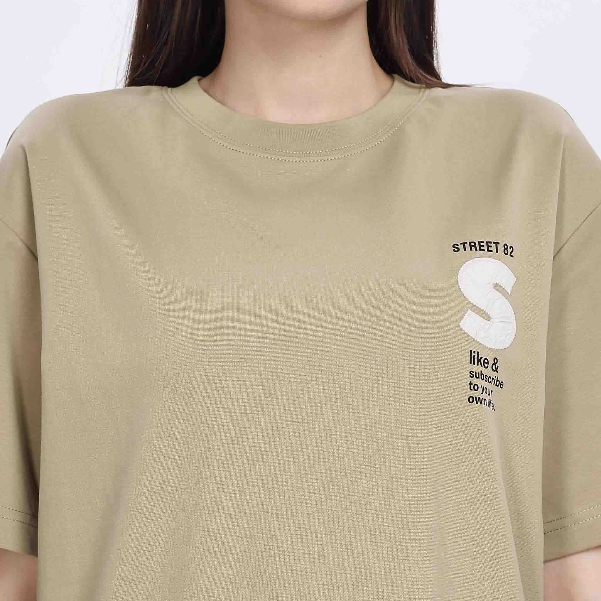 Unisex Applique Detailed Oversize T-shirt