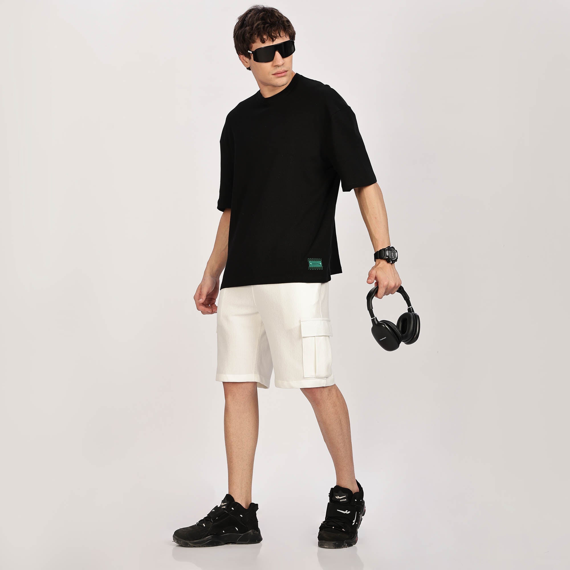Co-Ord Set -Drawstring Cargo Shorts