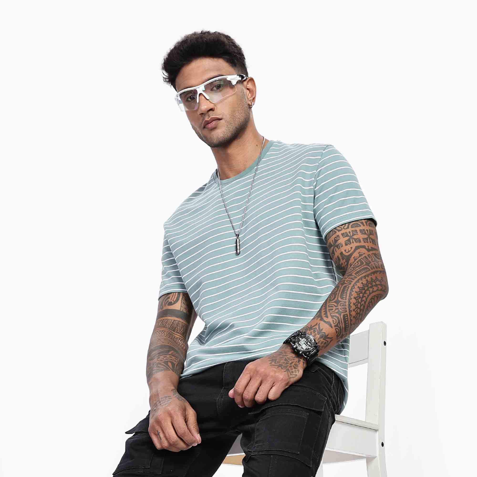 Classic Soft Stripe Crew Neck T-Shirt