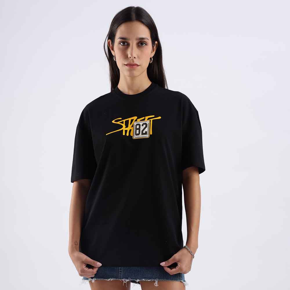 Unisex Zigzag oversized tee