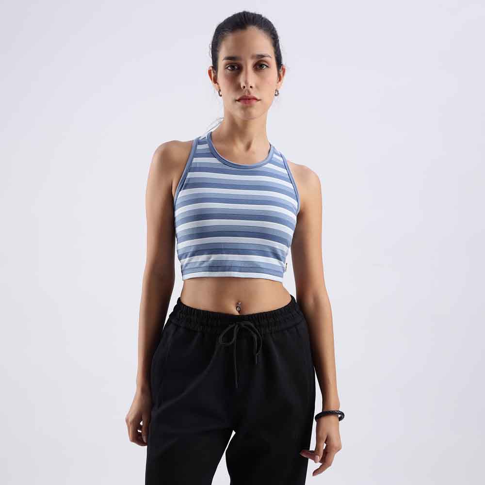 Striped crop tank