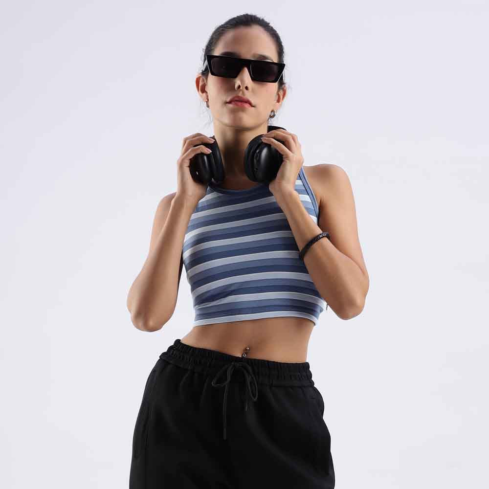 Striped crop tank