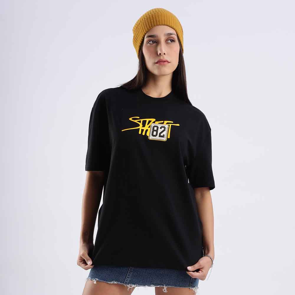 Unisex Zigzag oversized tee