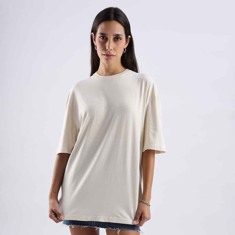 Unisex Rubber Print Embroidery Oversized T shirt