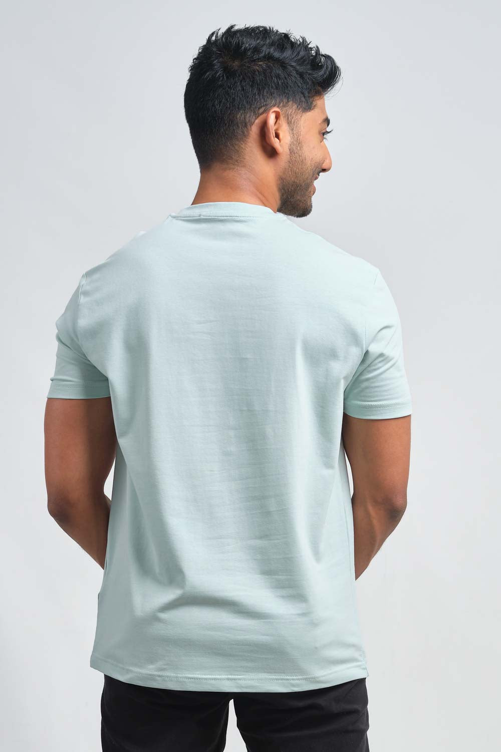 Plain Blue Haze crew neck essential t-shirt