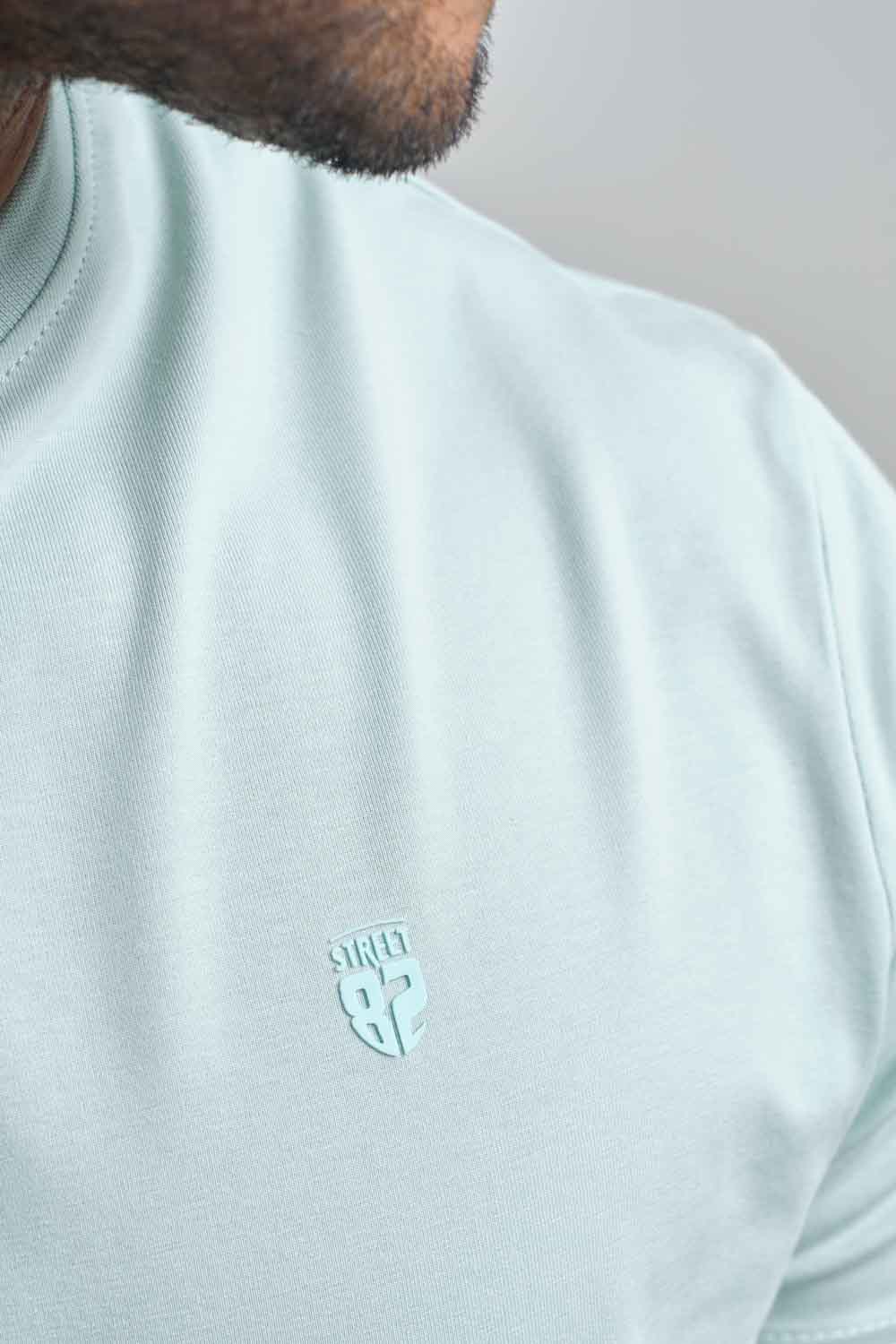 Plain Blue Haze crew neck essential t-shirt